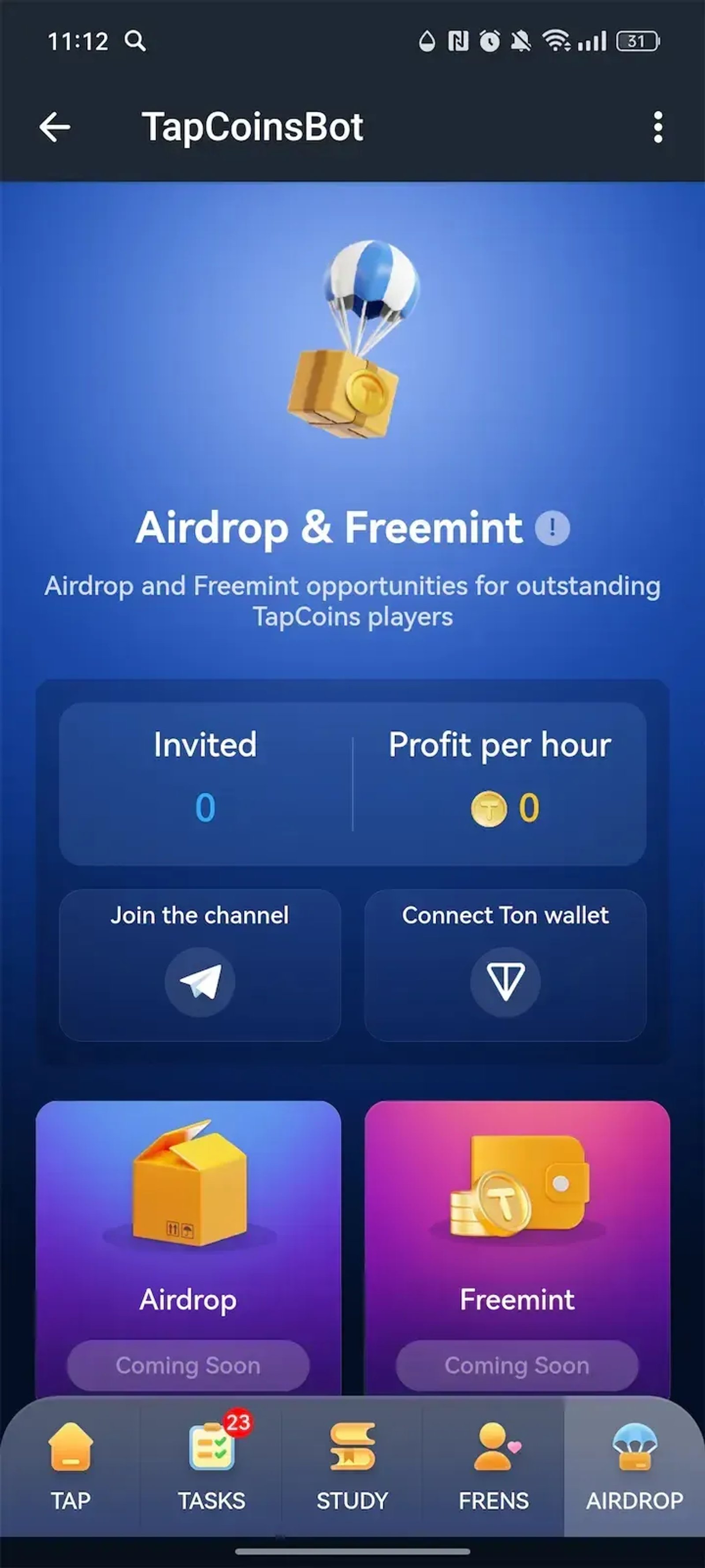 TapCoinsBot Telegram Screenshot 5