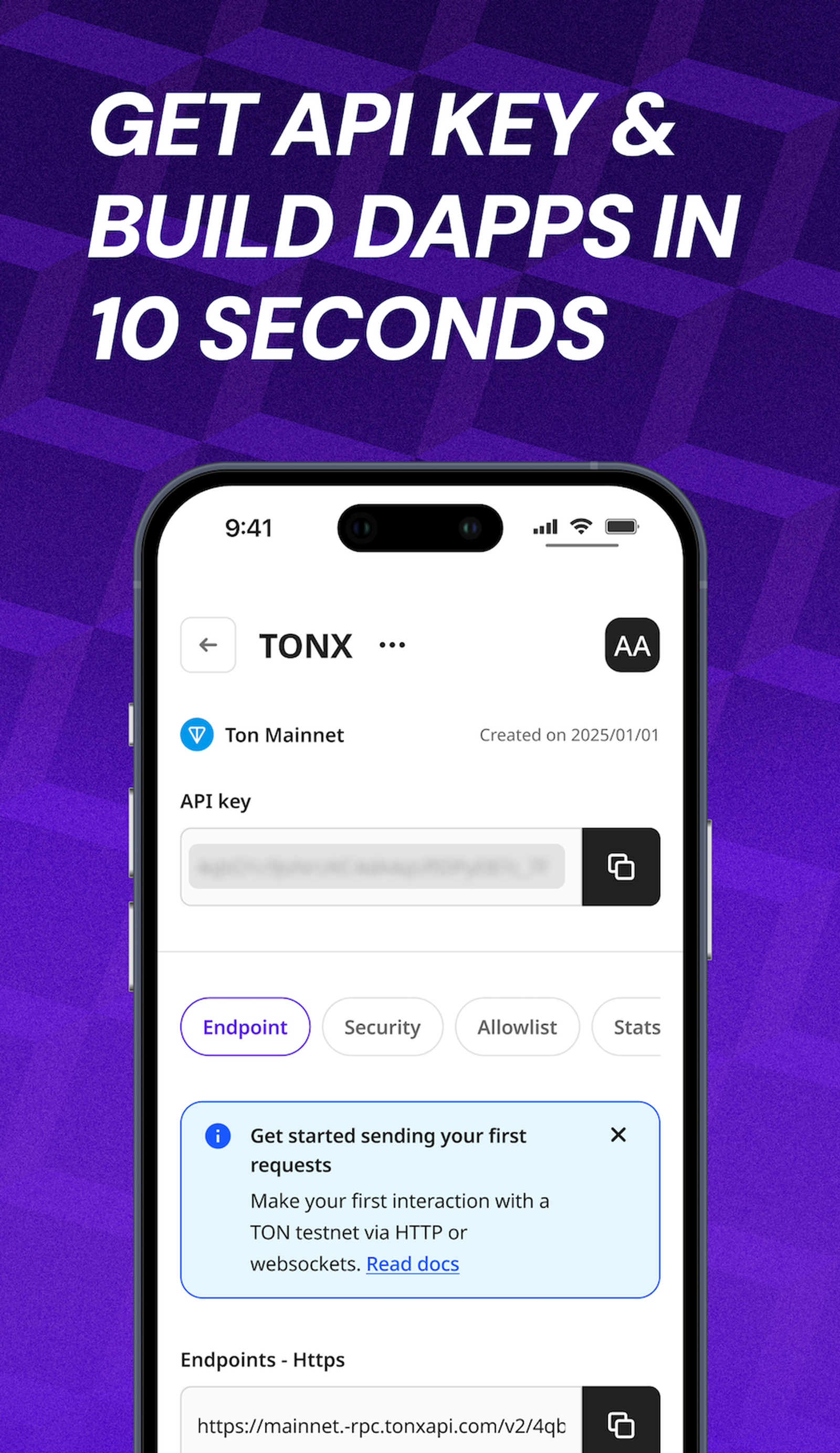 TONX API в Телеграм — скриншот 4