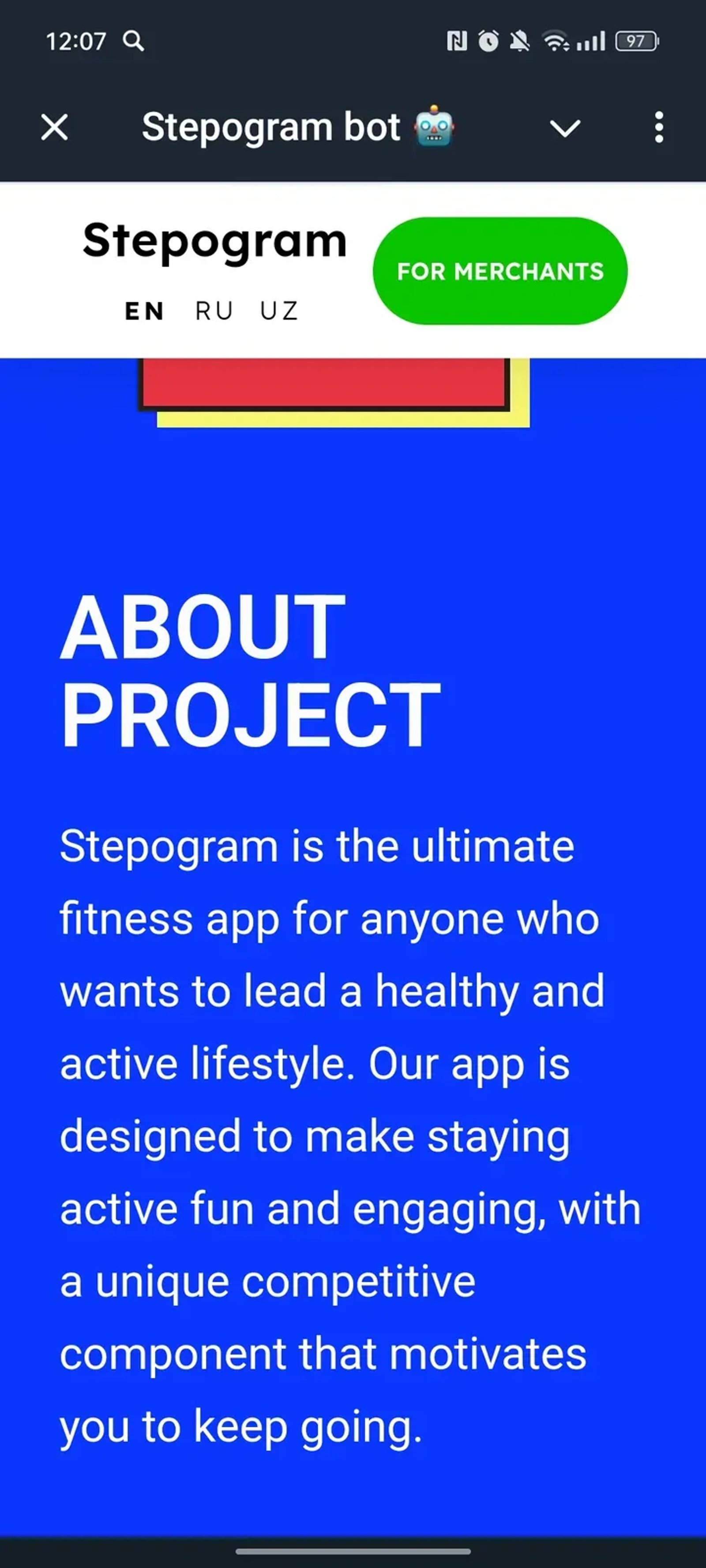 Stepogram bot 🤖 в Телеграм — скриншот 5