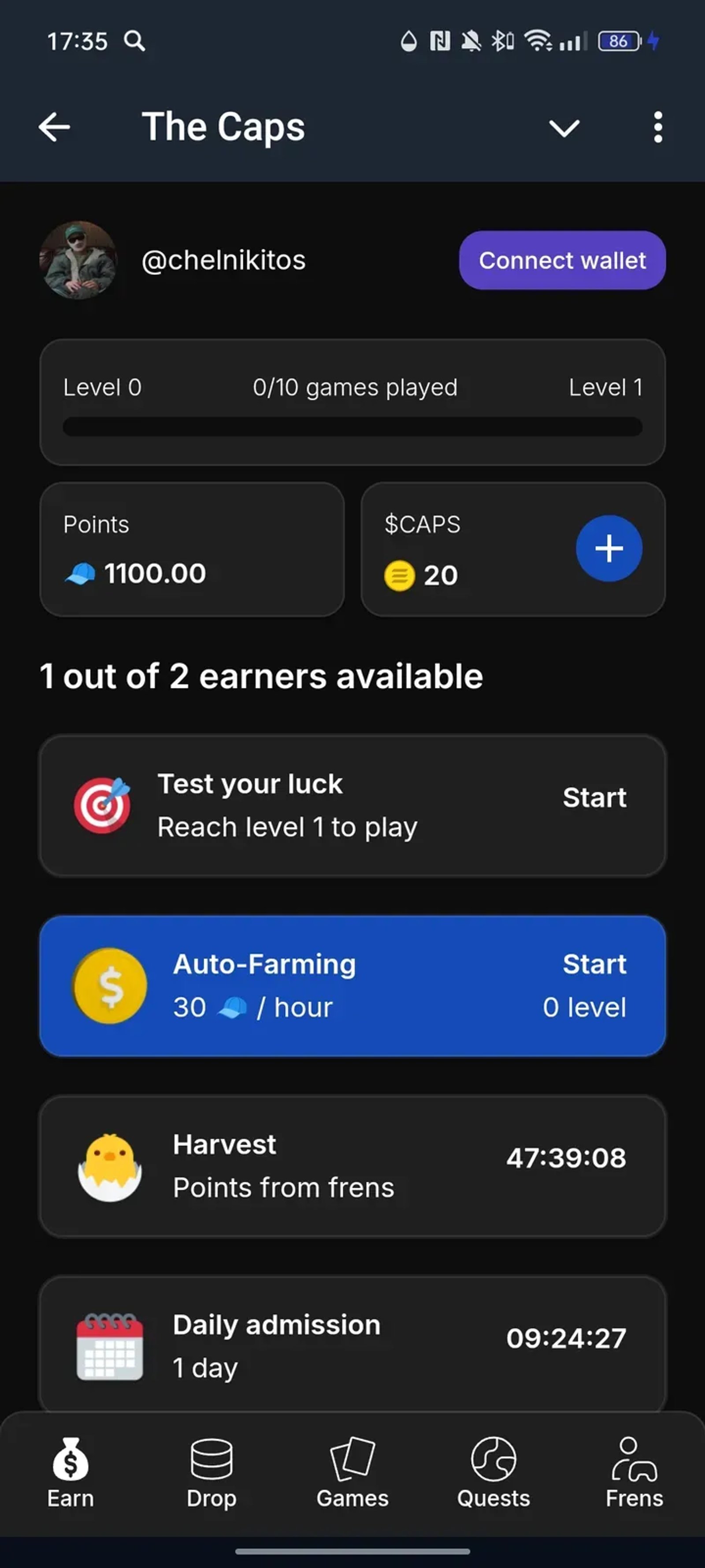 Caps & Cups | Game Hub в Телеграм — скриншот 3