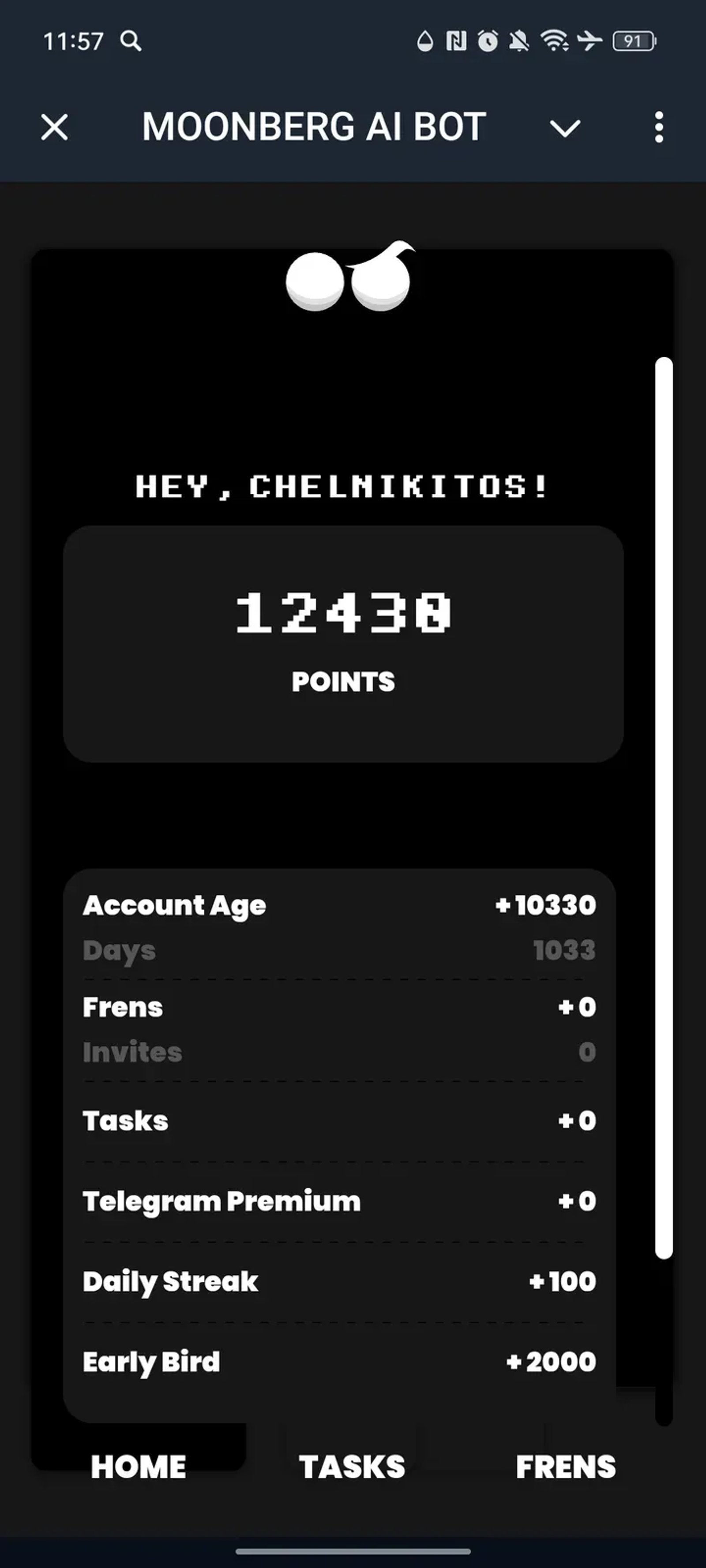 MOONBERG AI BOT в Телеграм — скриншот 2
