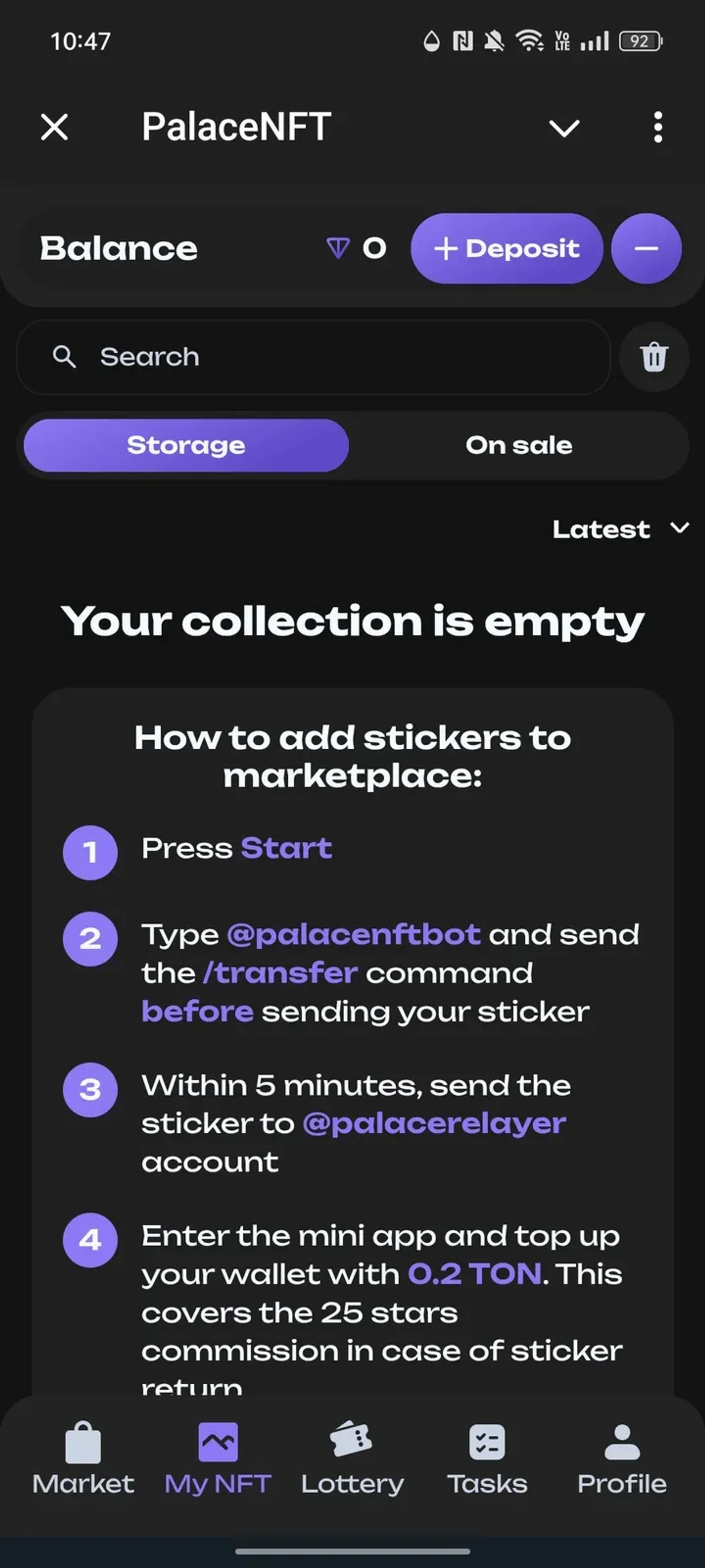 PalaceNFT Telegram Screenshot 2