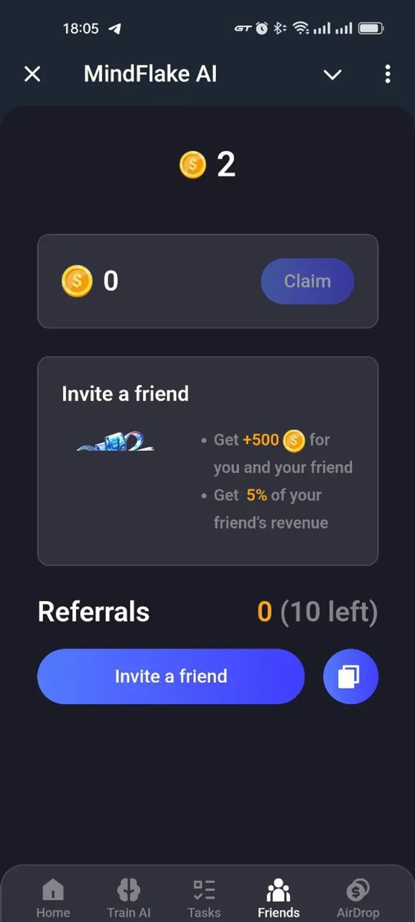 MindFlake AI в Телеграм — скриншот 2