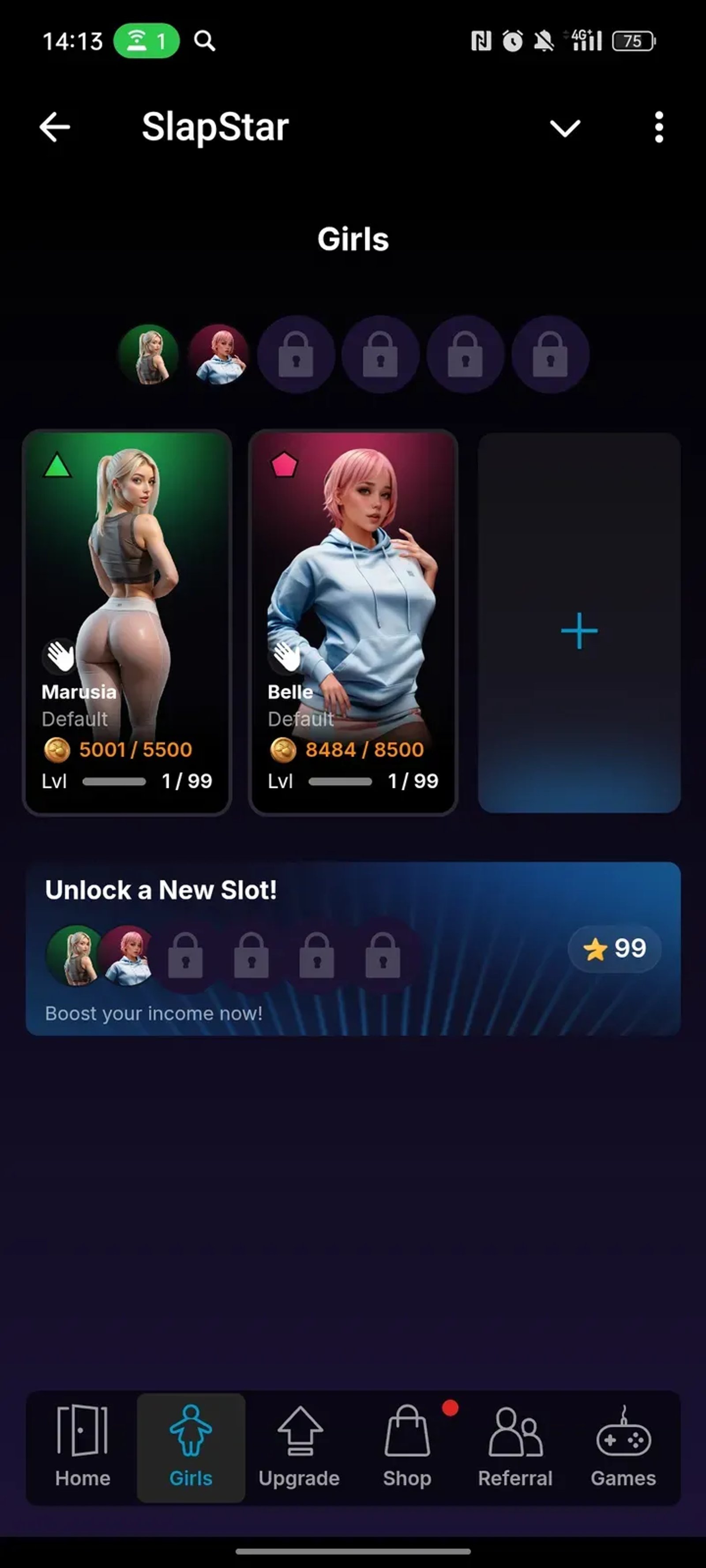 SlapStar в Телеграм — скриншот 2
