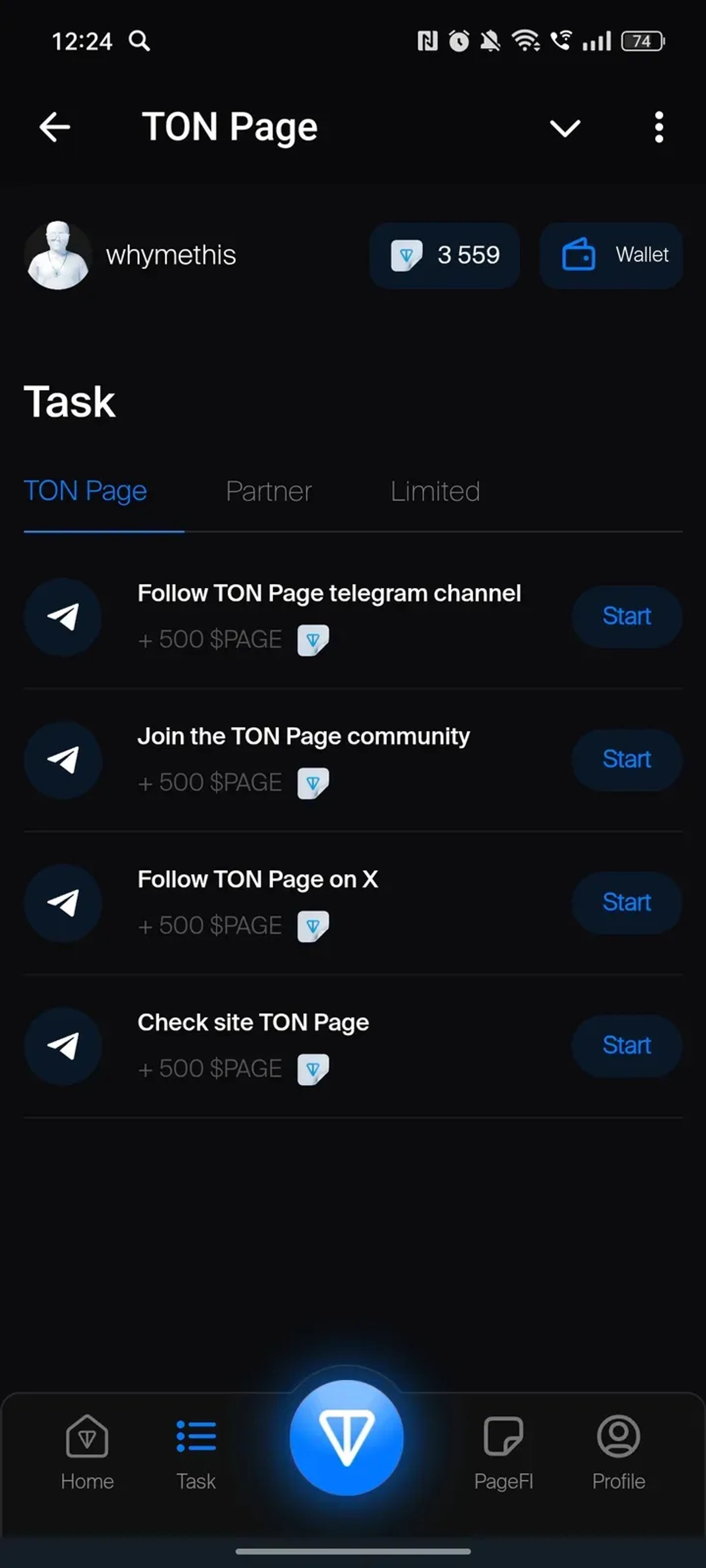 TON Page в Телеграм — скриншот 2