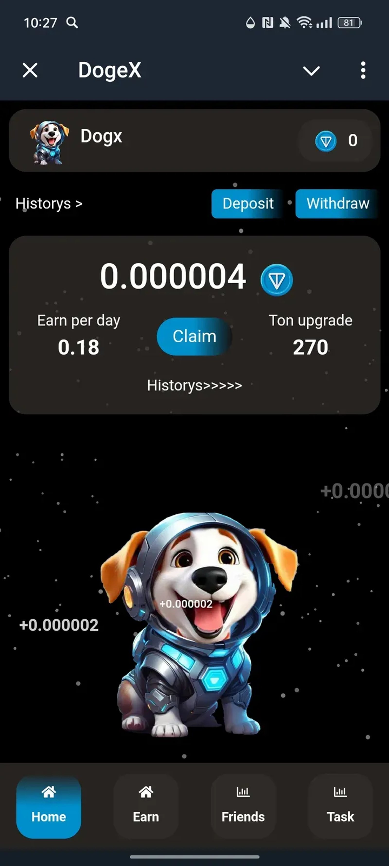 DogeX в Телеграм — скриншот 1