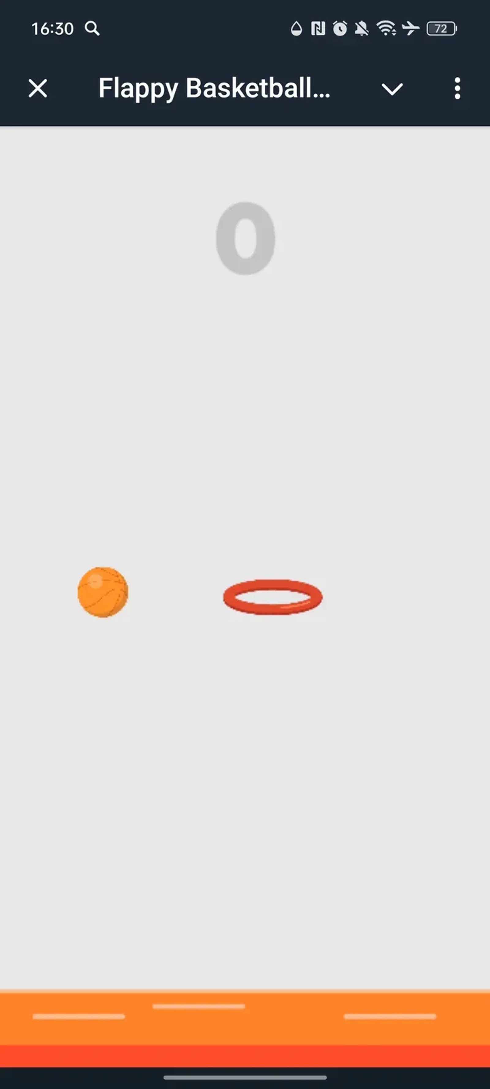 Flappy Basketball в Телеграм — скриншот 1