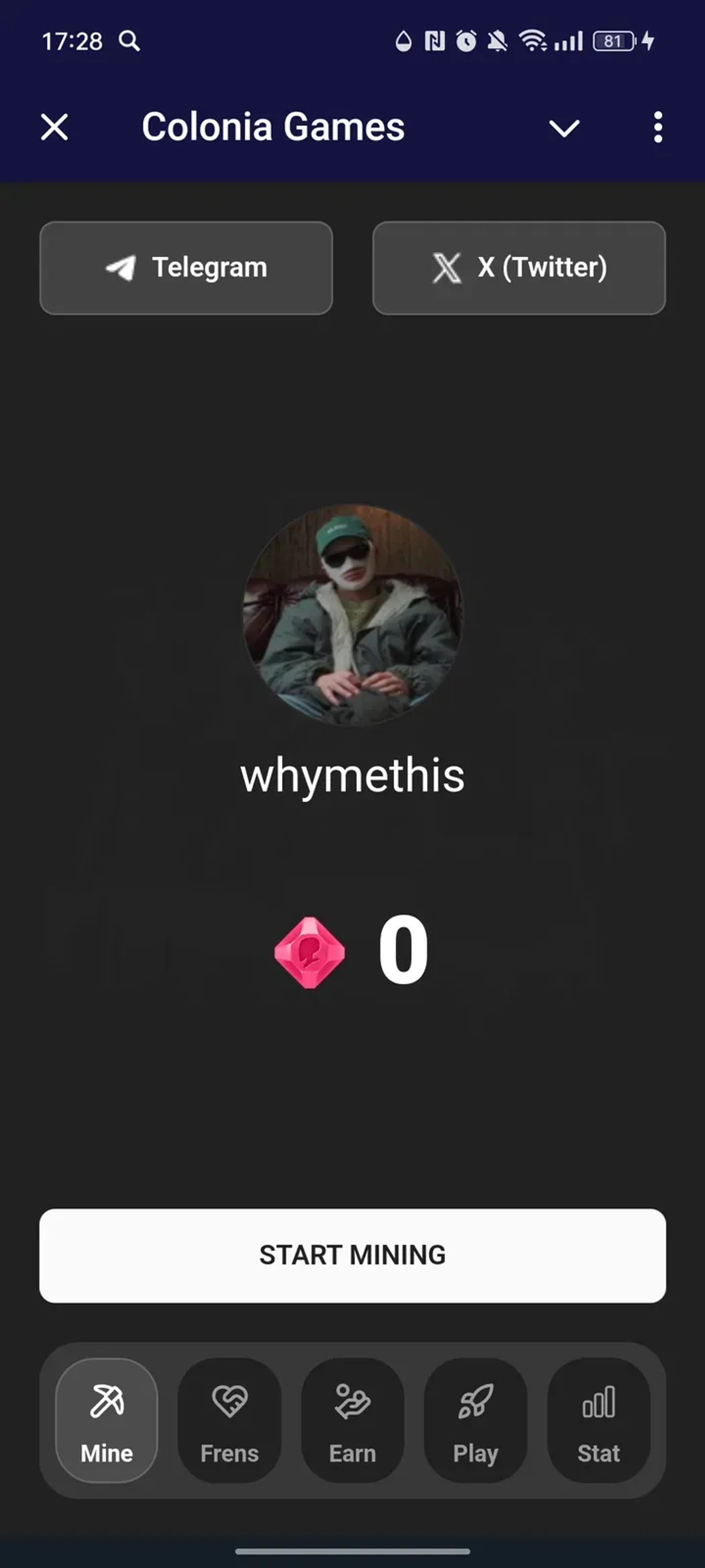 Colonia Games Telegram Screenshot 1