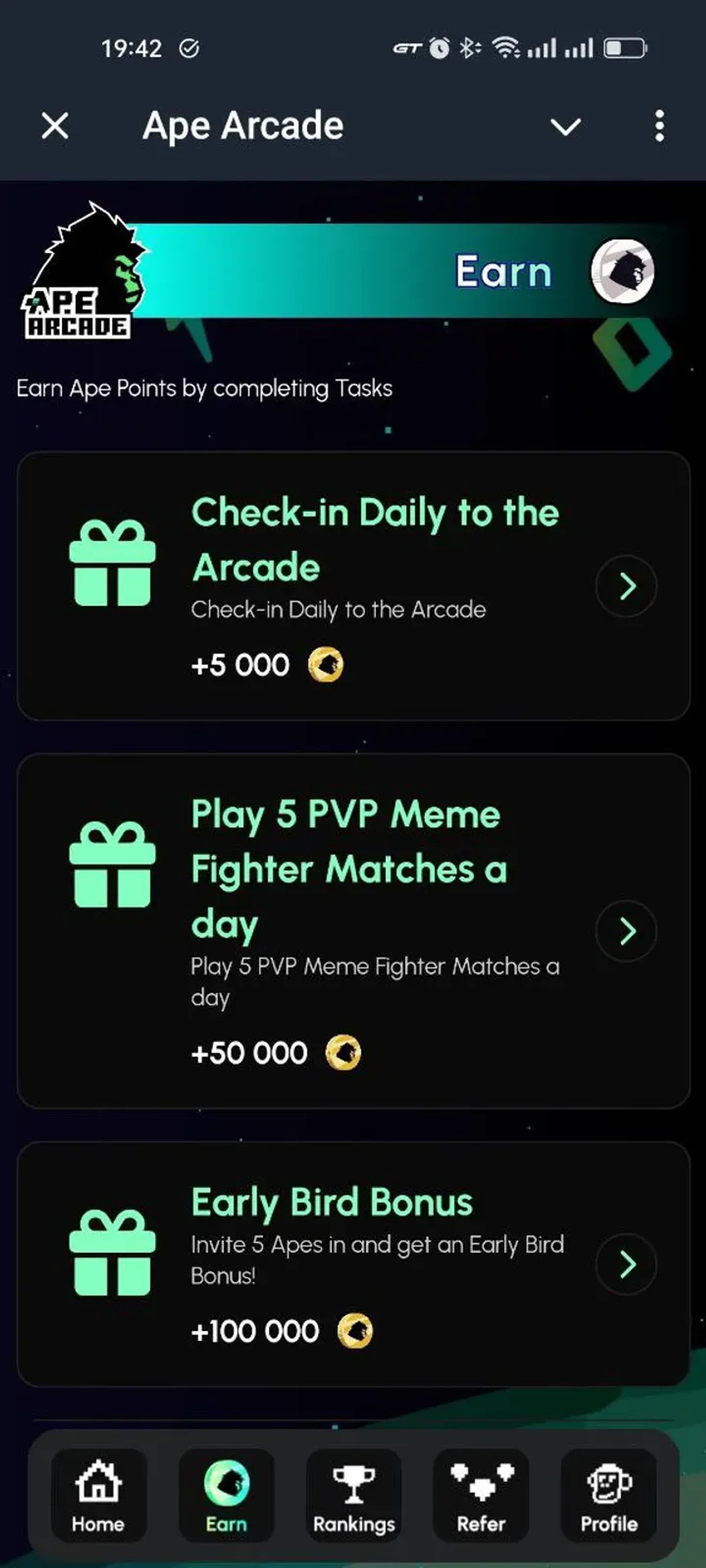 Coin Arcade в Телеграм — скриншот 1