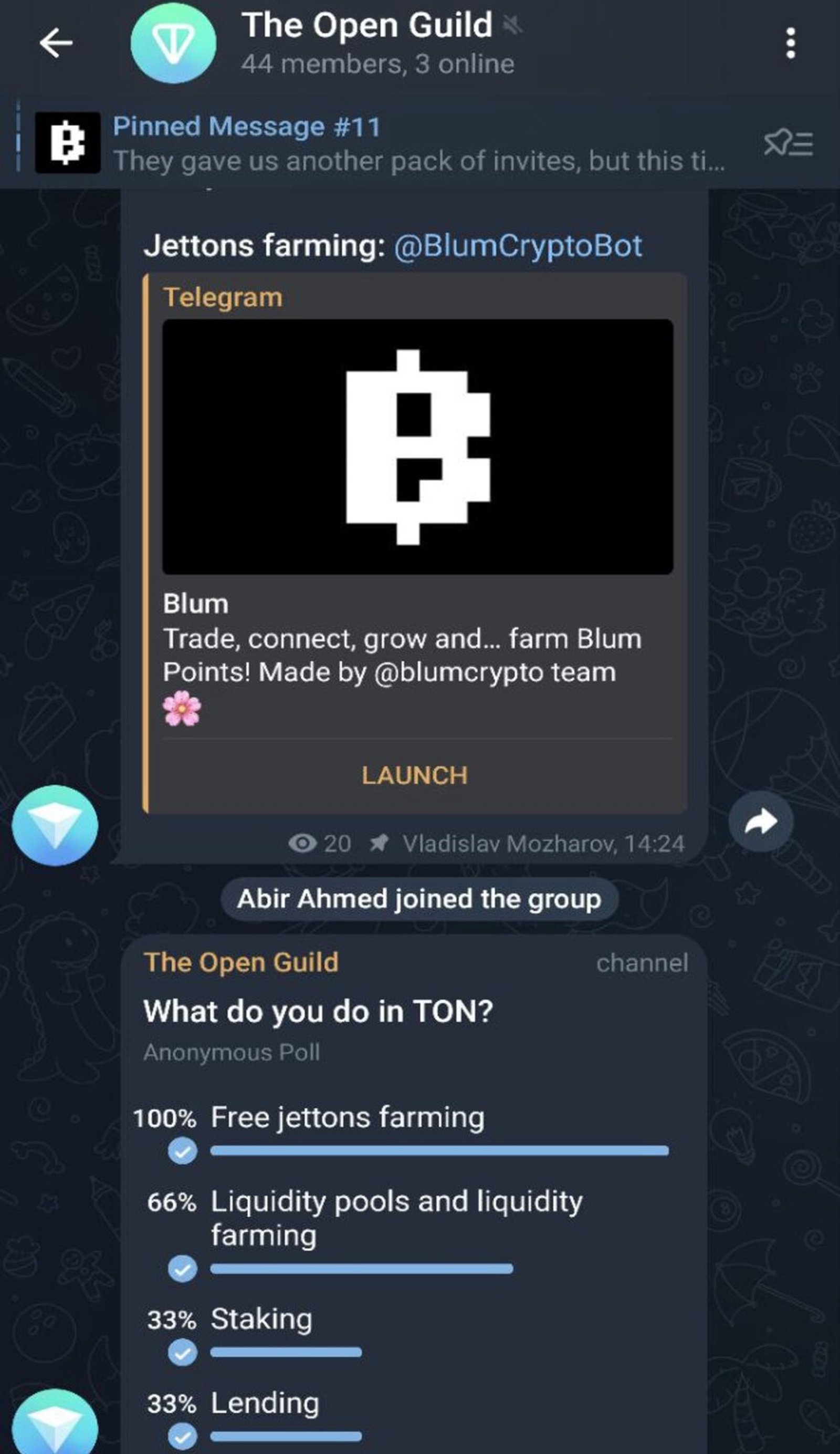 The Open Guild — EN в Телеграм — скриншот 2