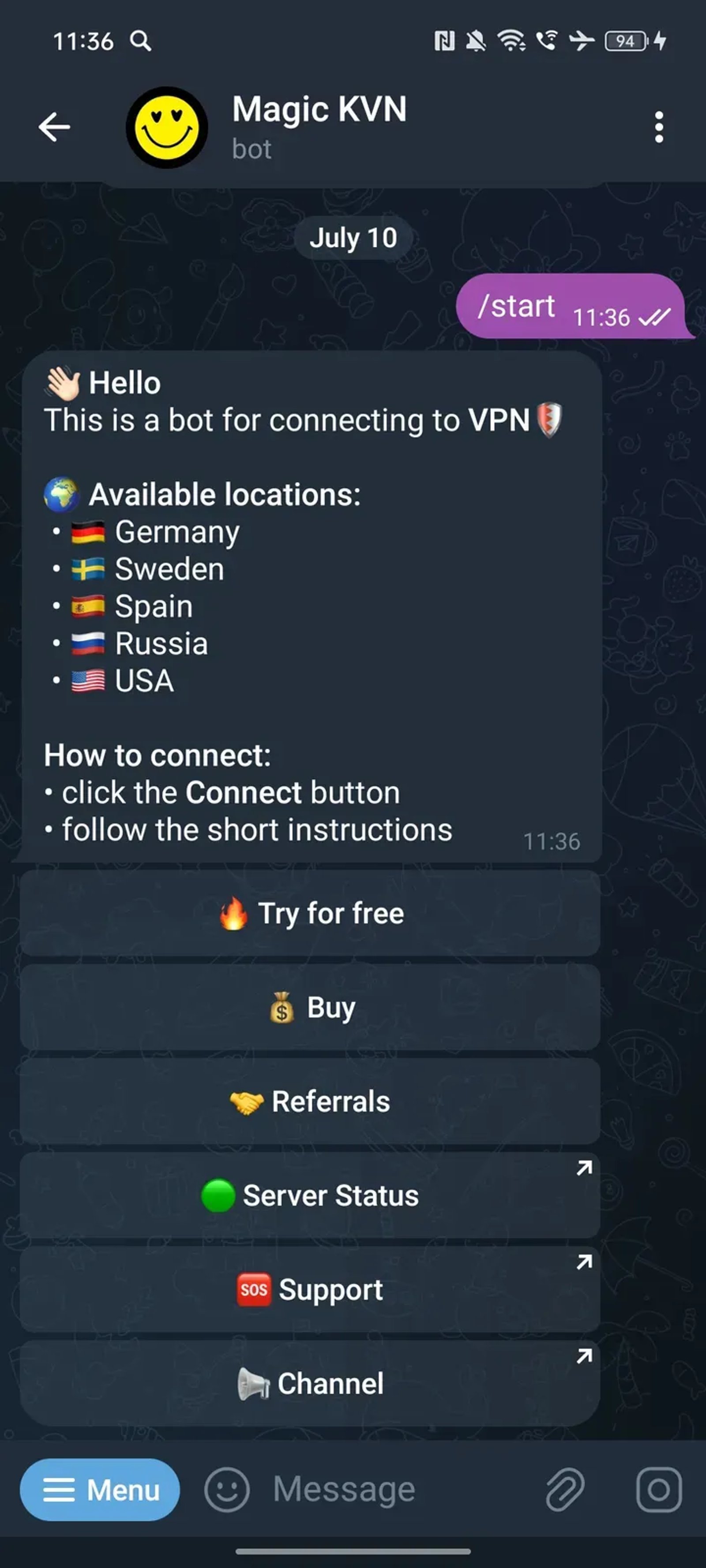 Magic KVN Telegram Screenshot 2