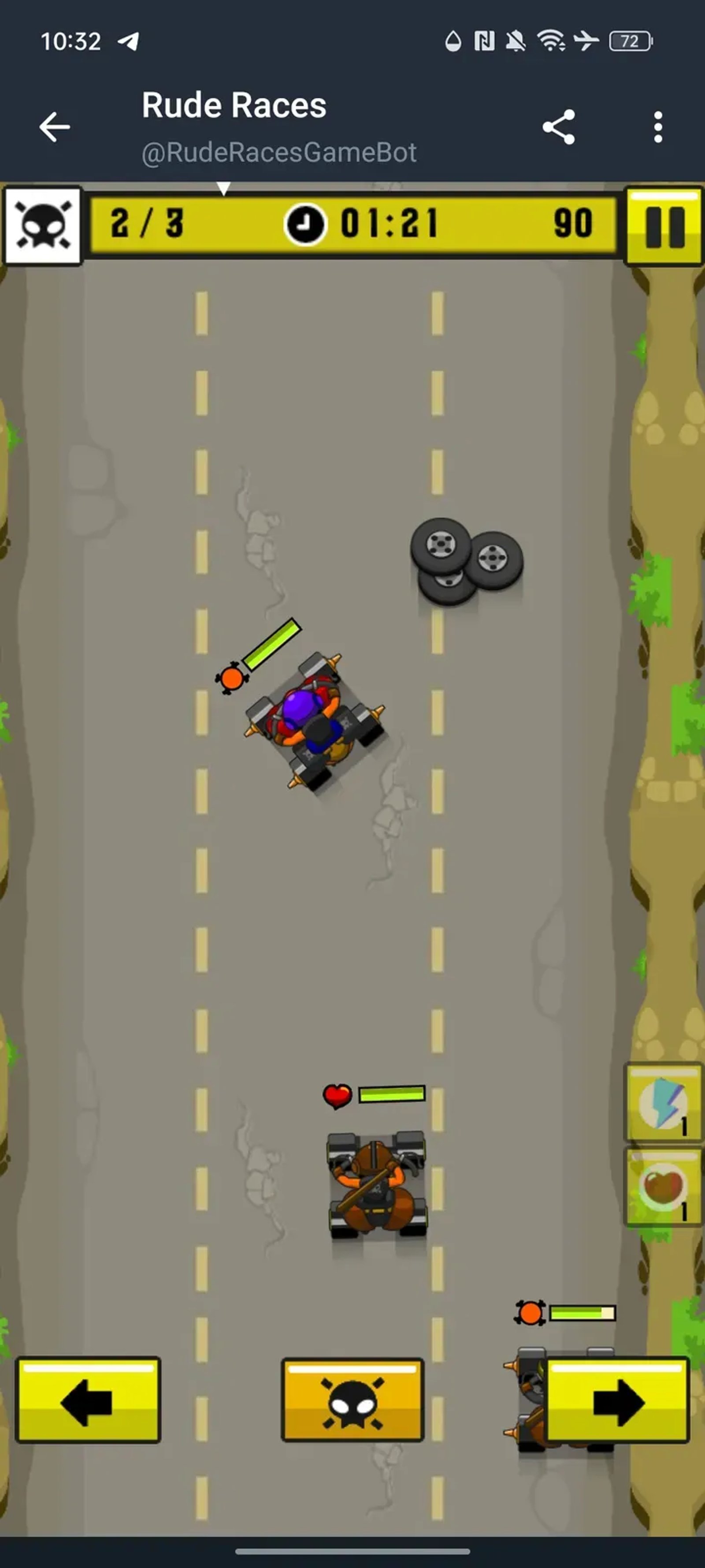 Rude Races Game в Телеграм — скриншот 5