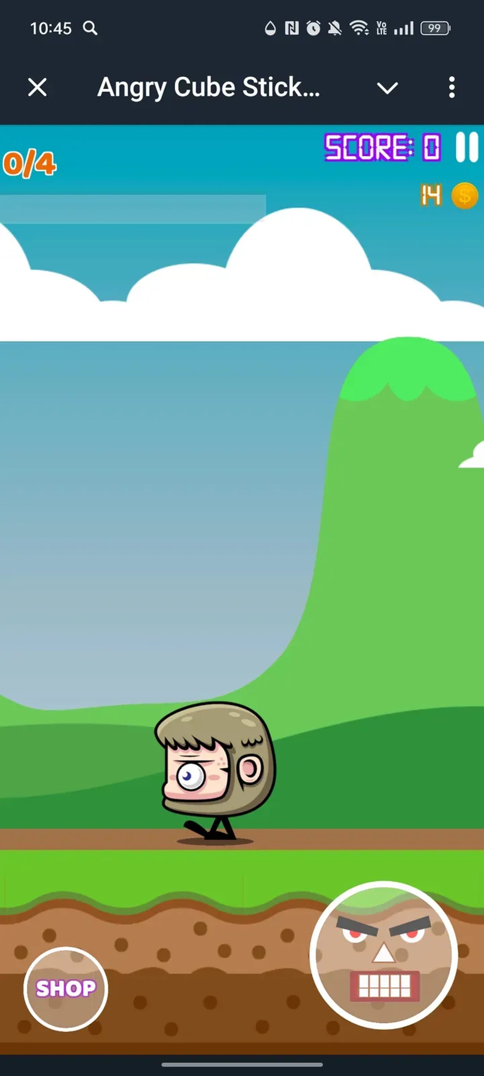 Angry Cube Sticks Game в Telegram — скриншот 2