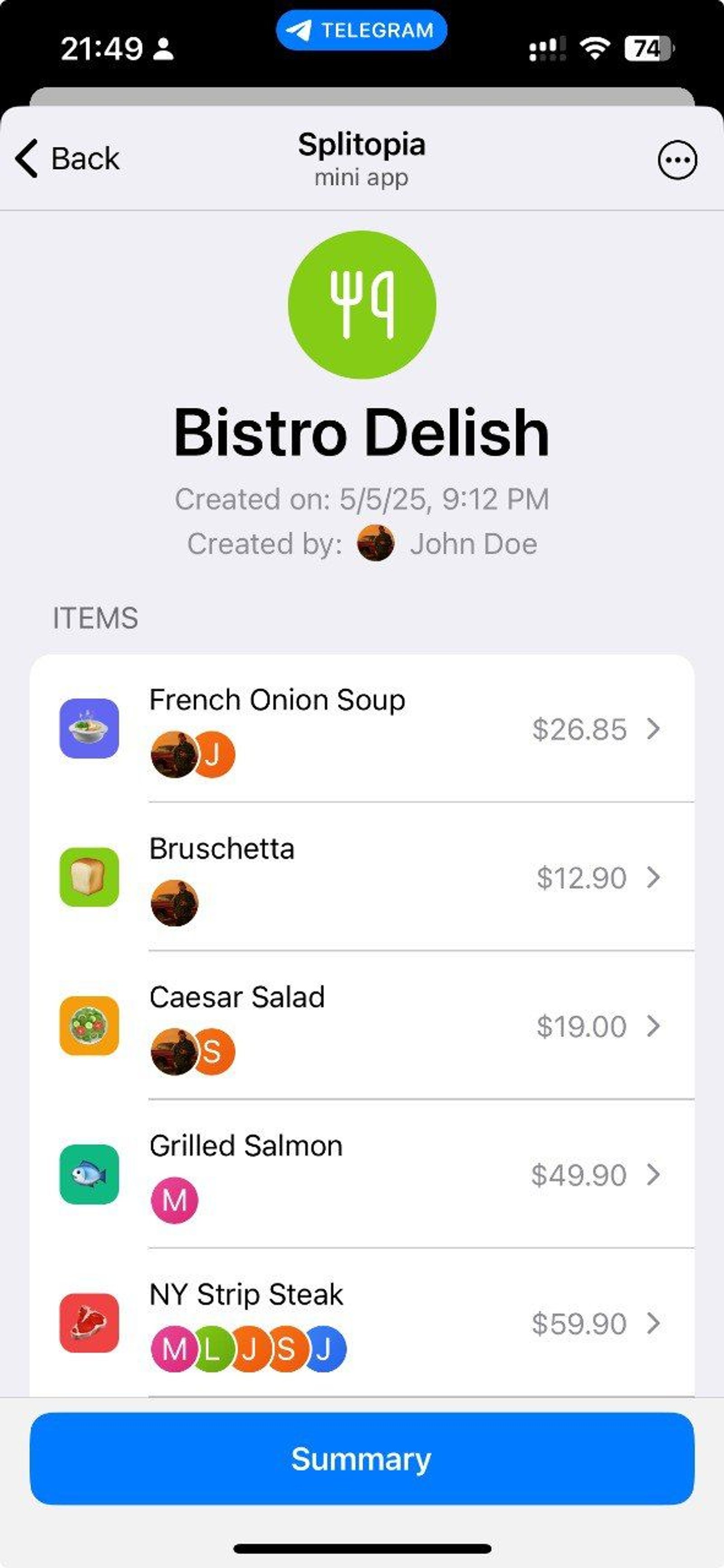 Splitopia Telegram Screenshot 4