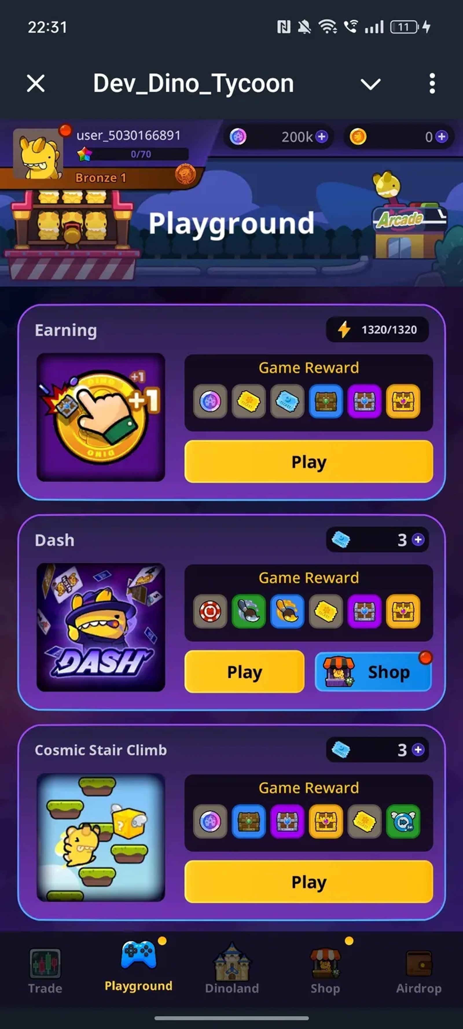 Dev_Dino_Tycoon Telegram Screenshot 2