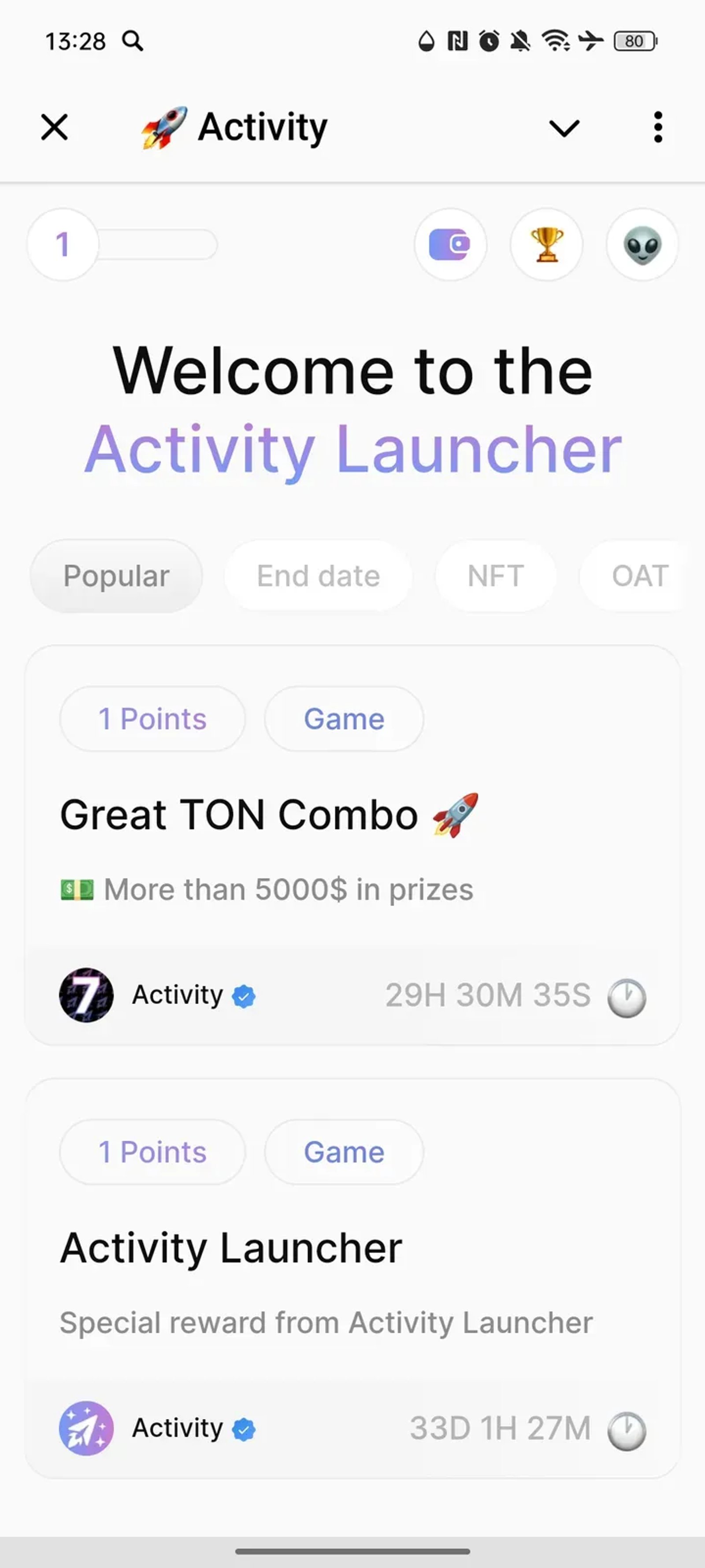π Activity Telegram Screenshot 1