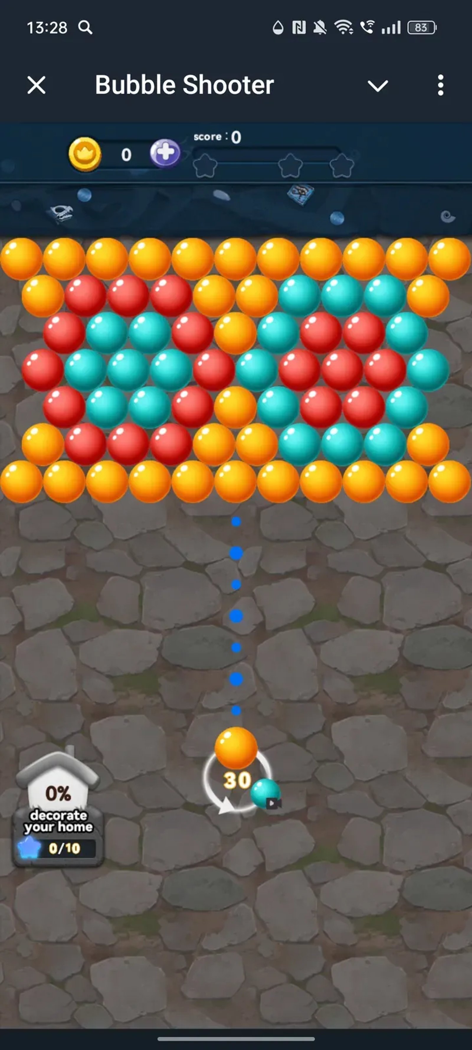 Bubble Shooter в Телеграм — скриншот 1