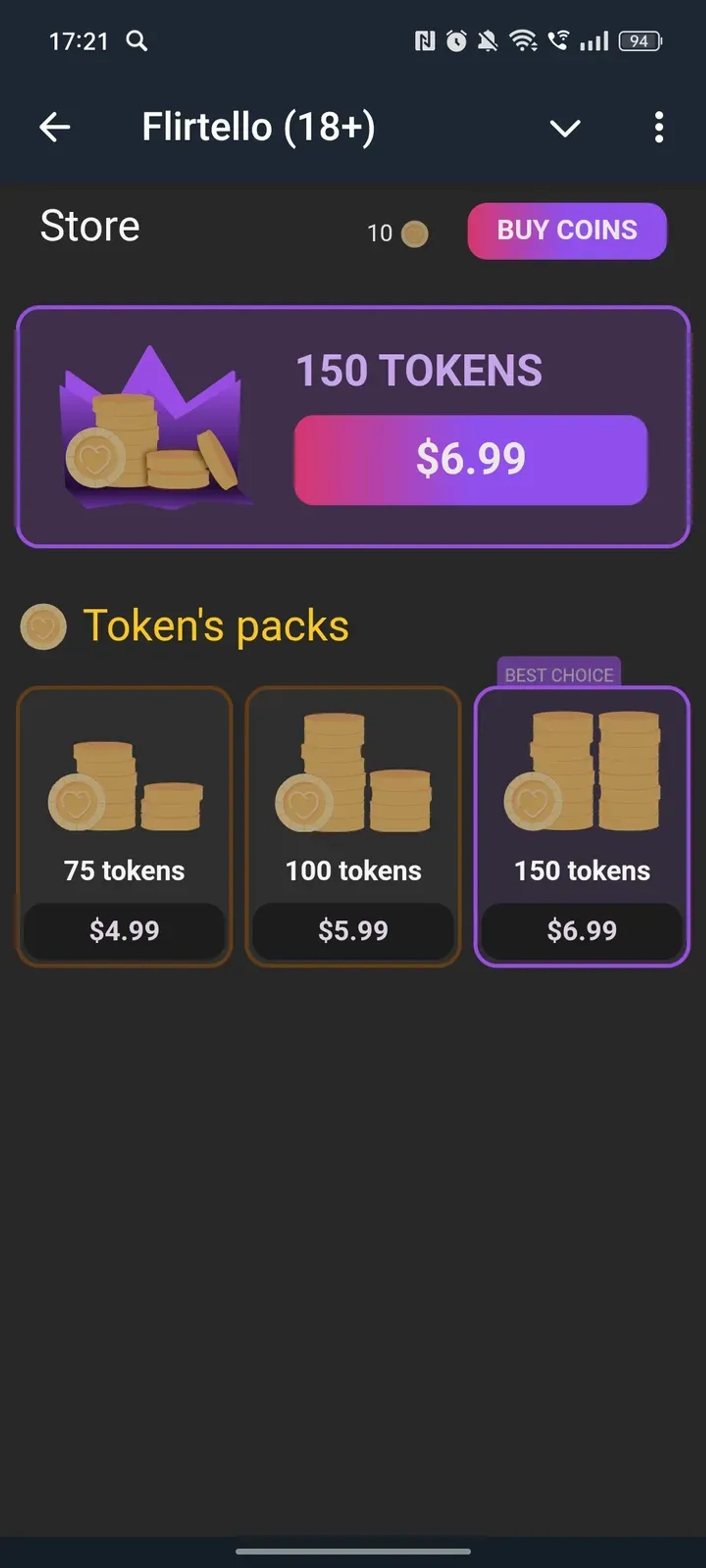 Flirtello (18+) в Телеграм — скриншот 4