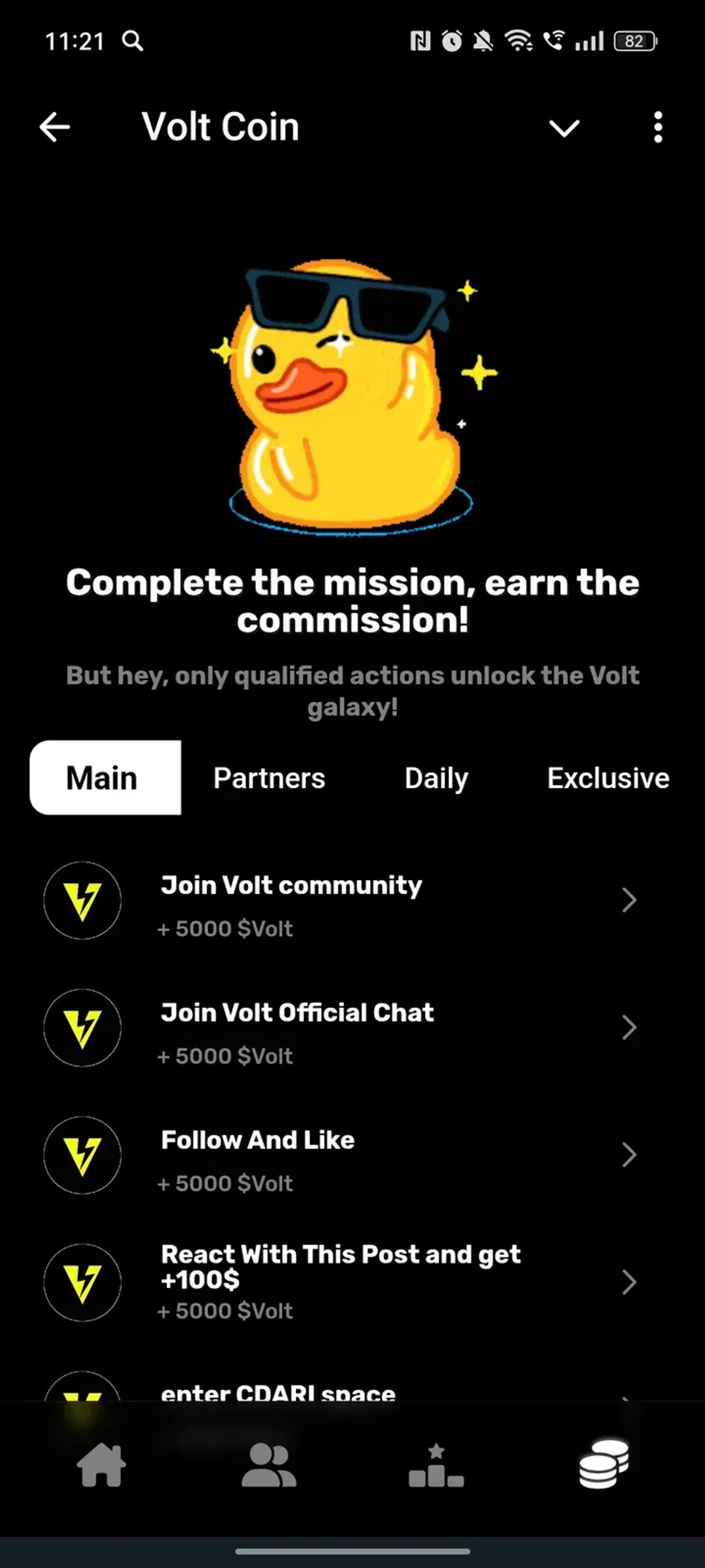 Volt Coin в Телеграм — скриншот 4