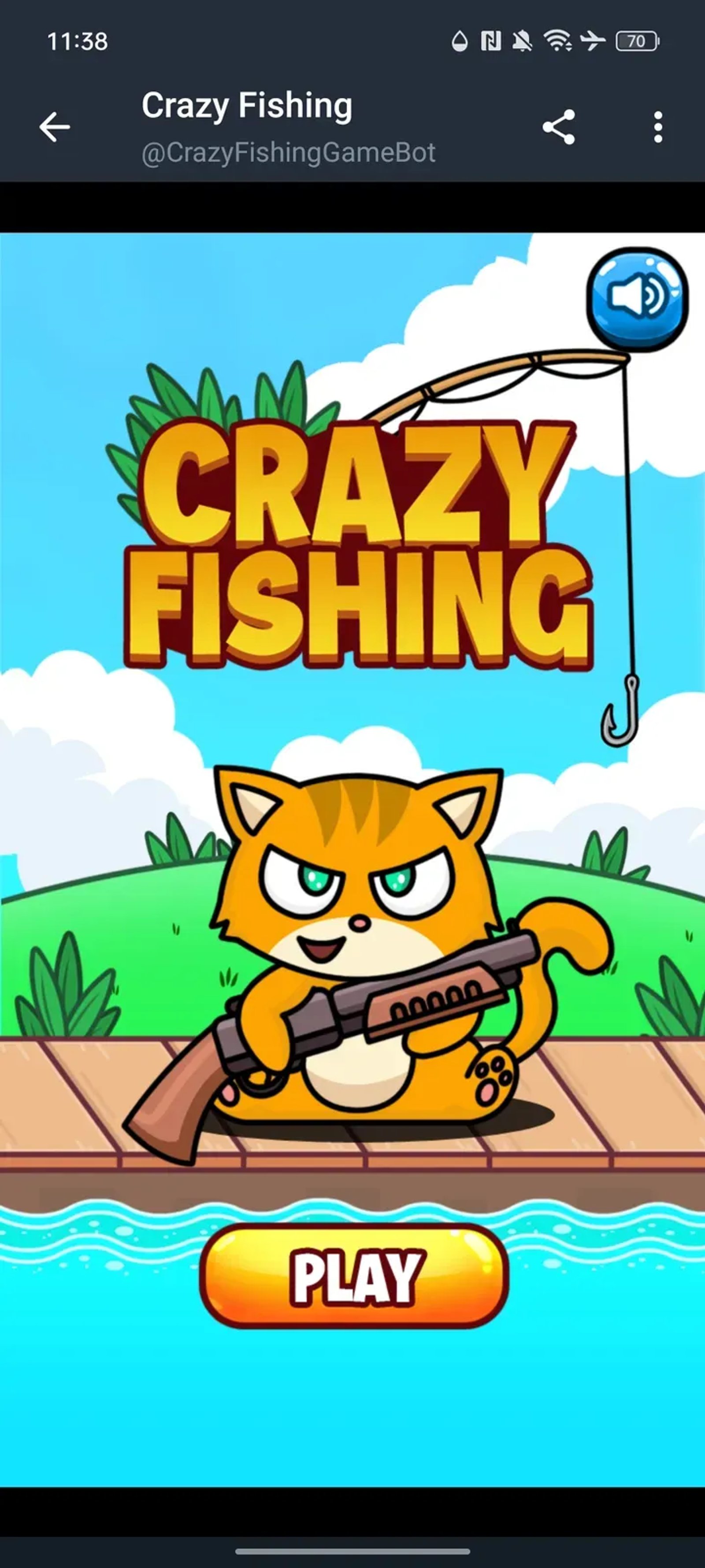 Crazy Fishing Game в Телеграм — скриншот 1