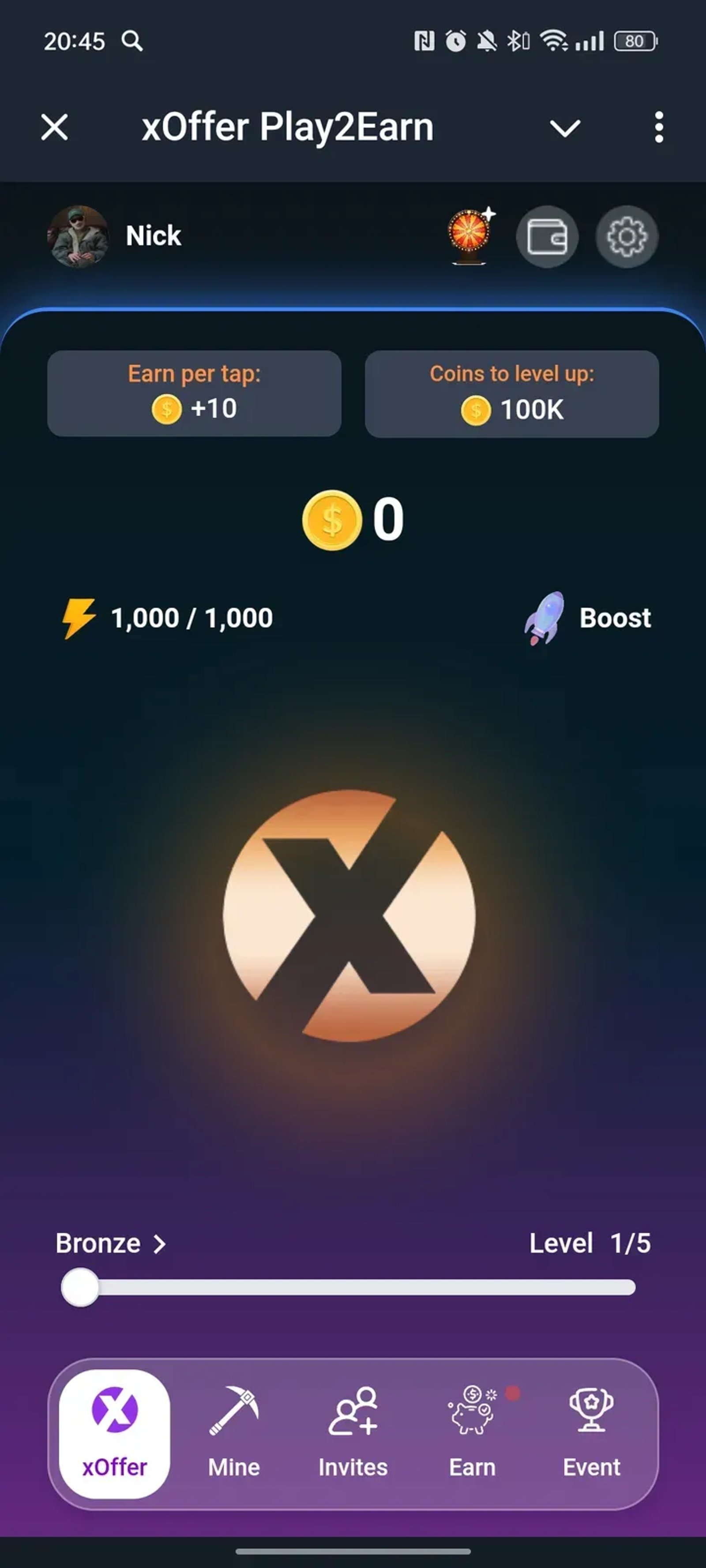 xOffer Play2Earn в Телеграм — скриншот 1
