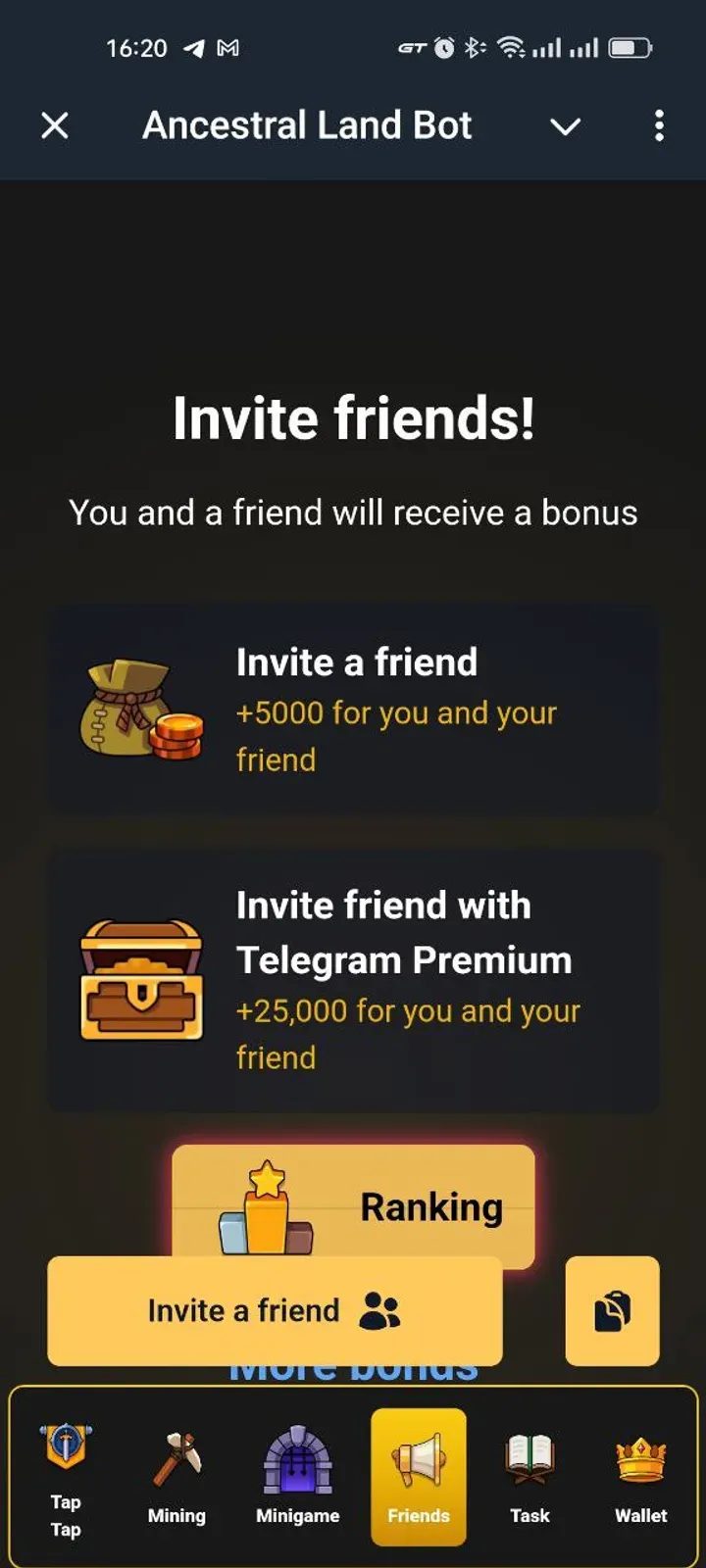 Ancestral Land Bot Telegram Screenshot 2