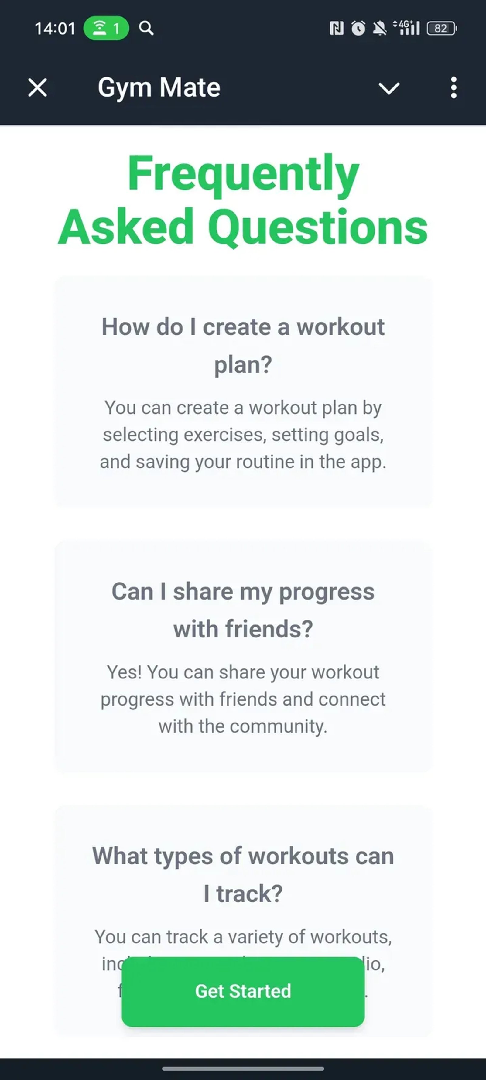 Gym Mate в Телеграм — скриншот 4