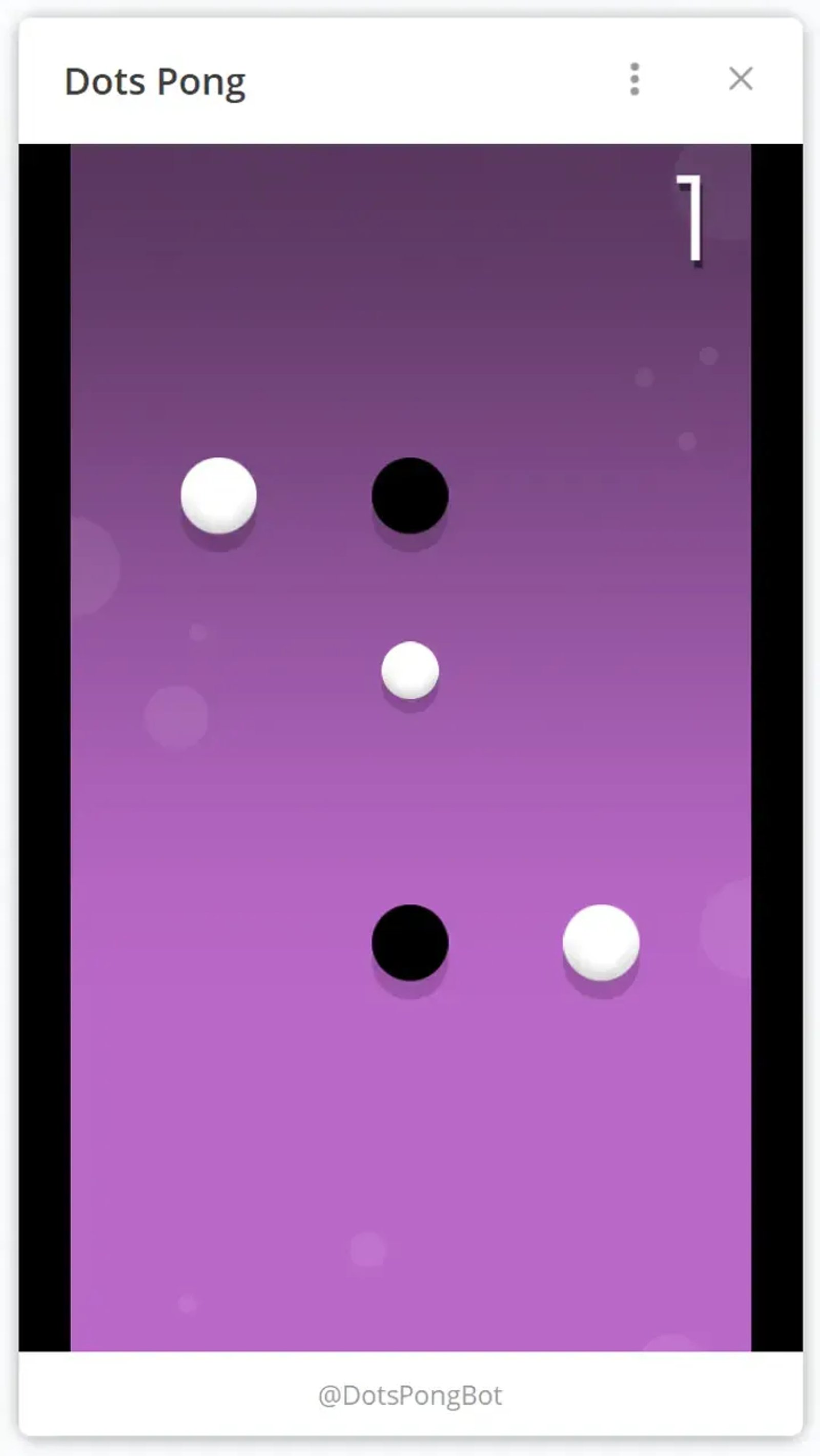 Dots Pong в Телеграм — скриншот 1