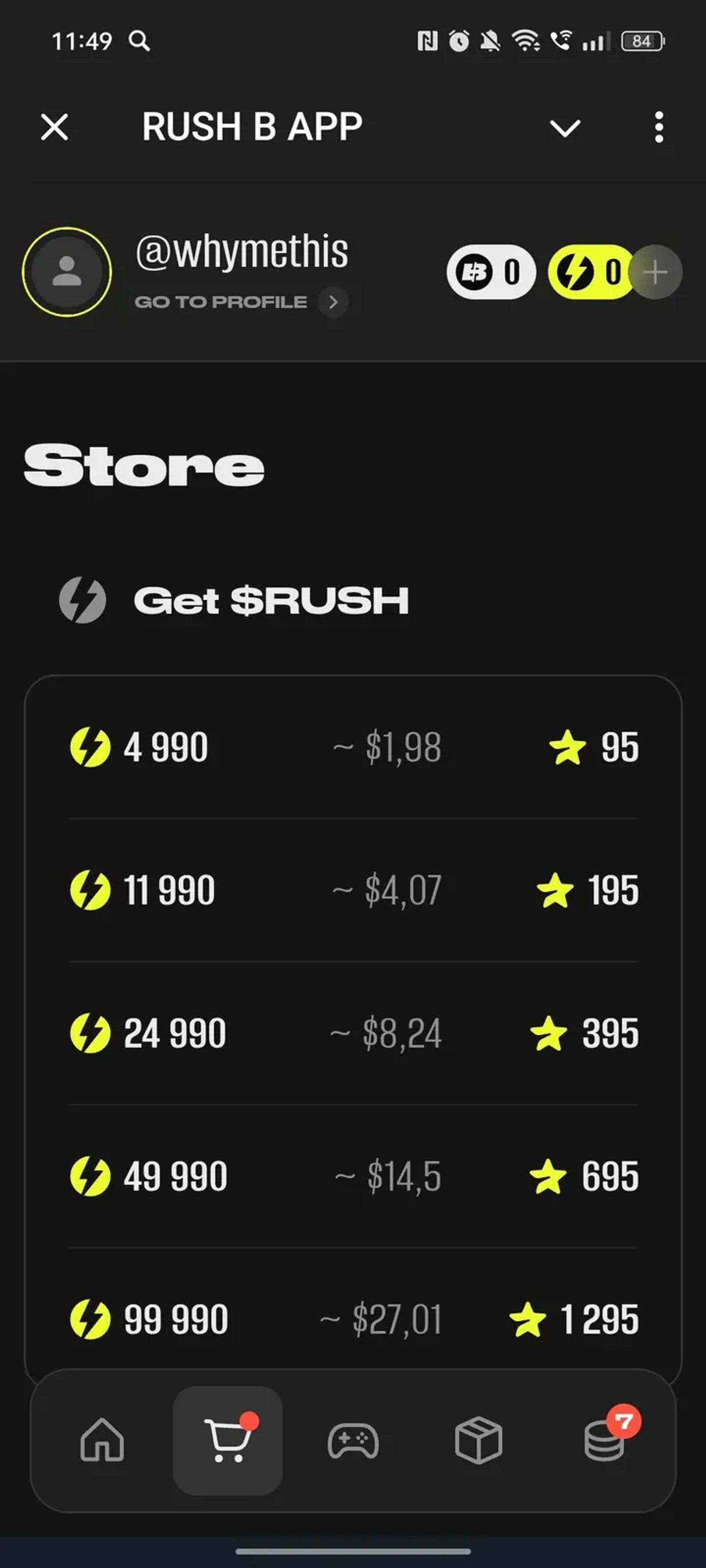 RUSH B APP в Телеграм — скриншот 2