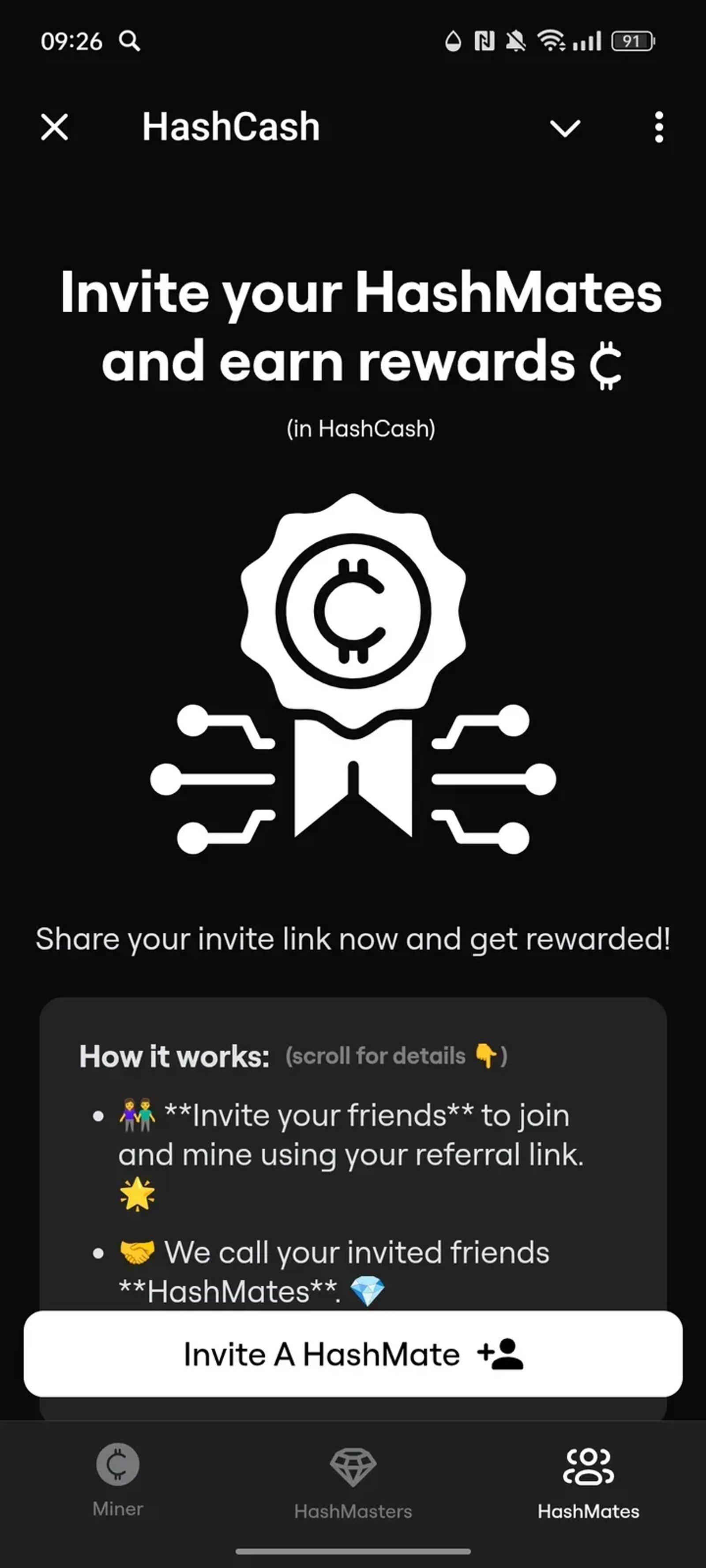 HashCash в Телеграм — скриншот 3