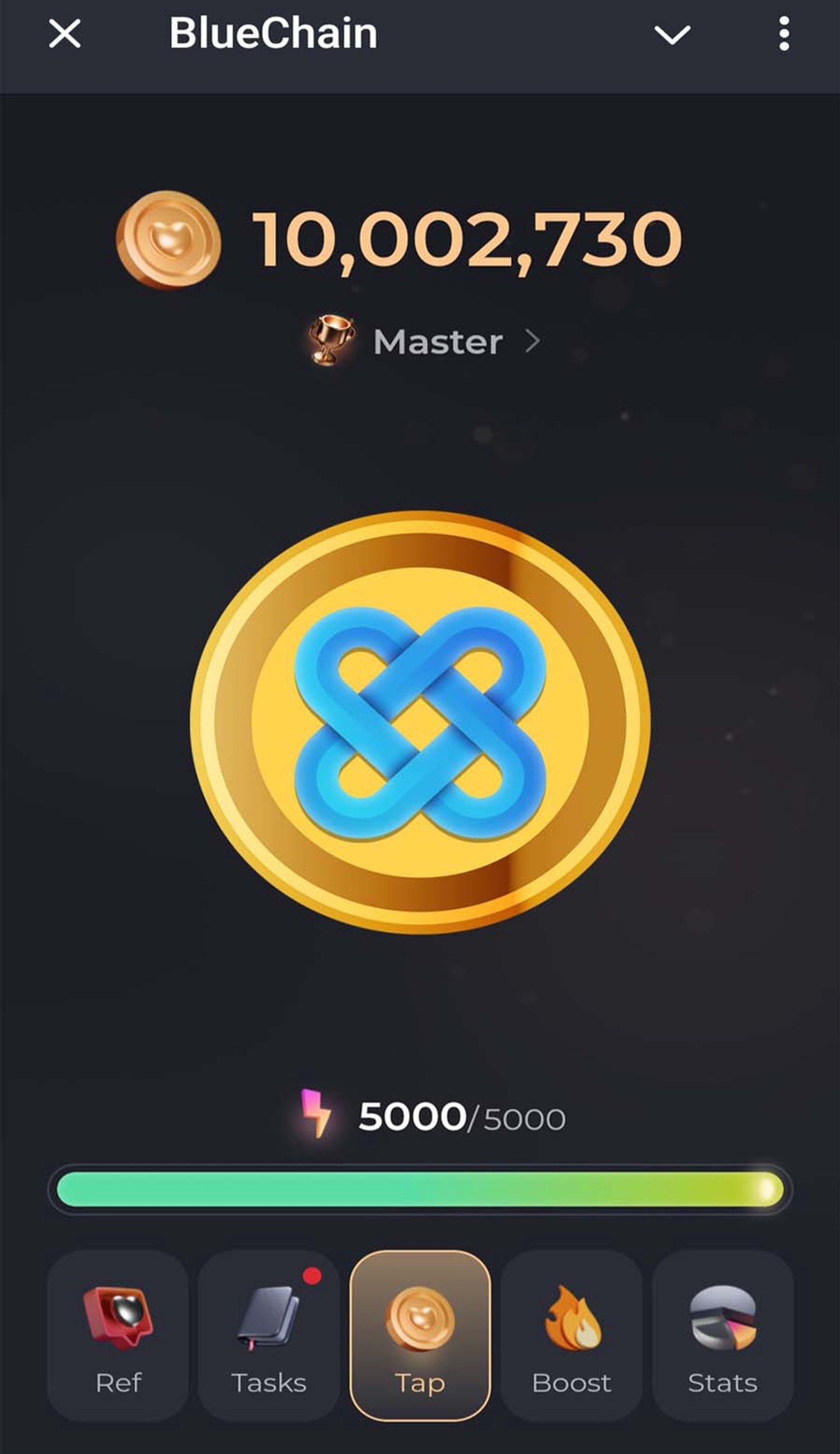 BlueChain в Телеграм — скриншот 1