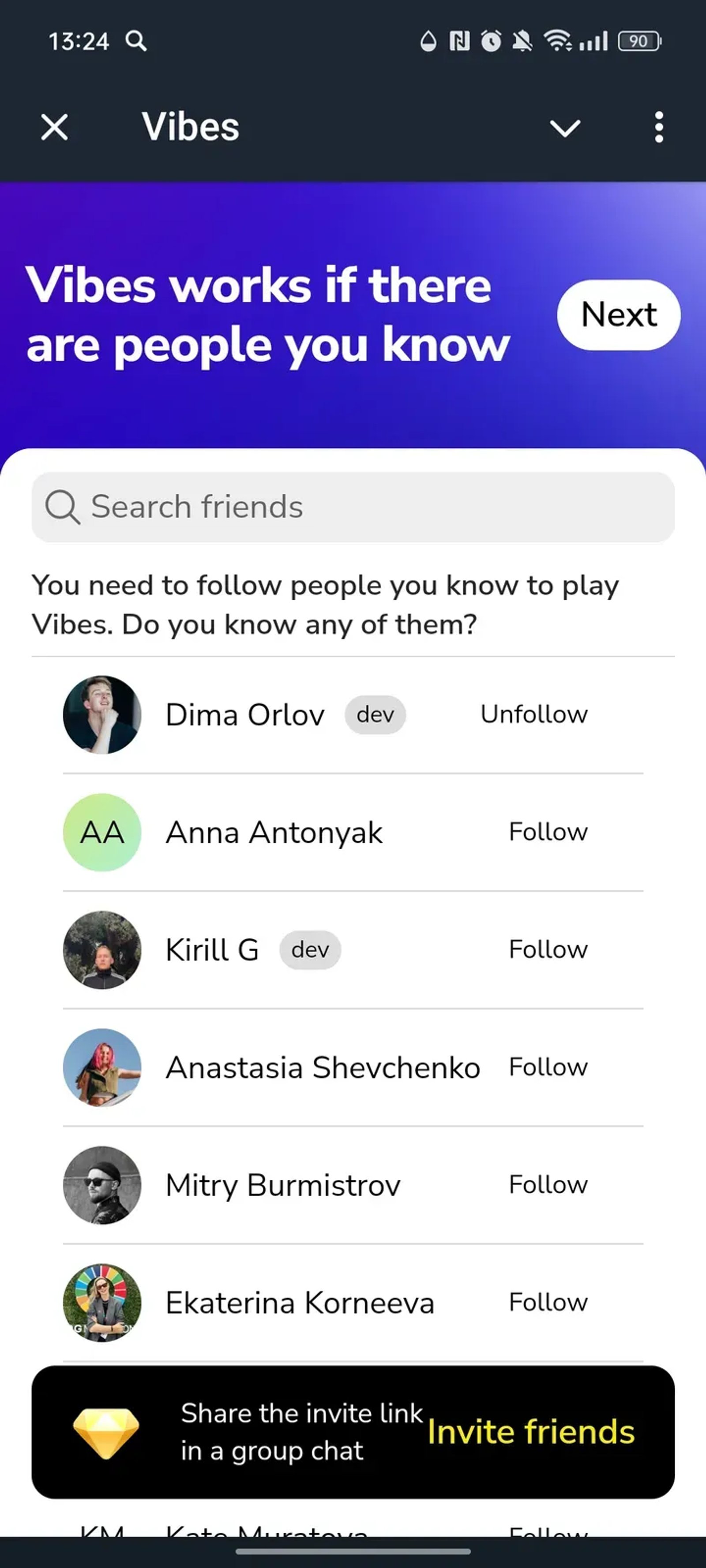 Vibes Telegram Screenshot 1