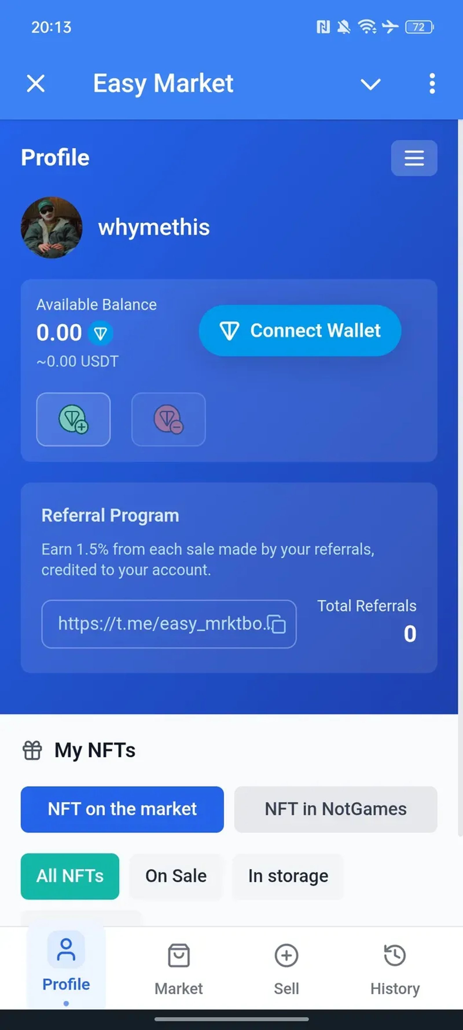 Easy Market в Telegram — скриншот 1