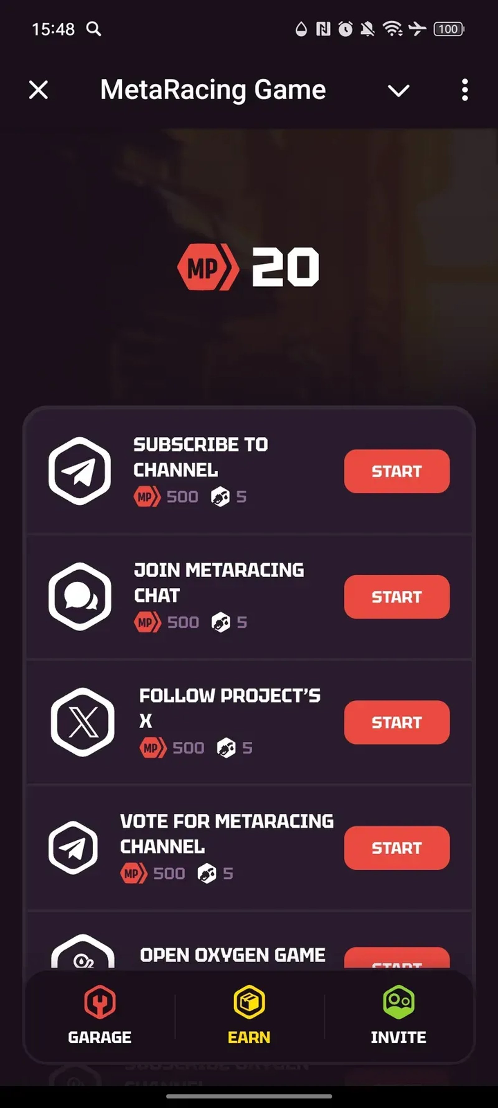 Meta Racing Game в Телеграм — скриншот 2