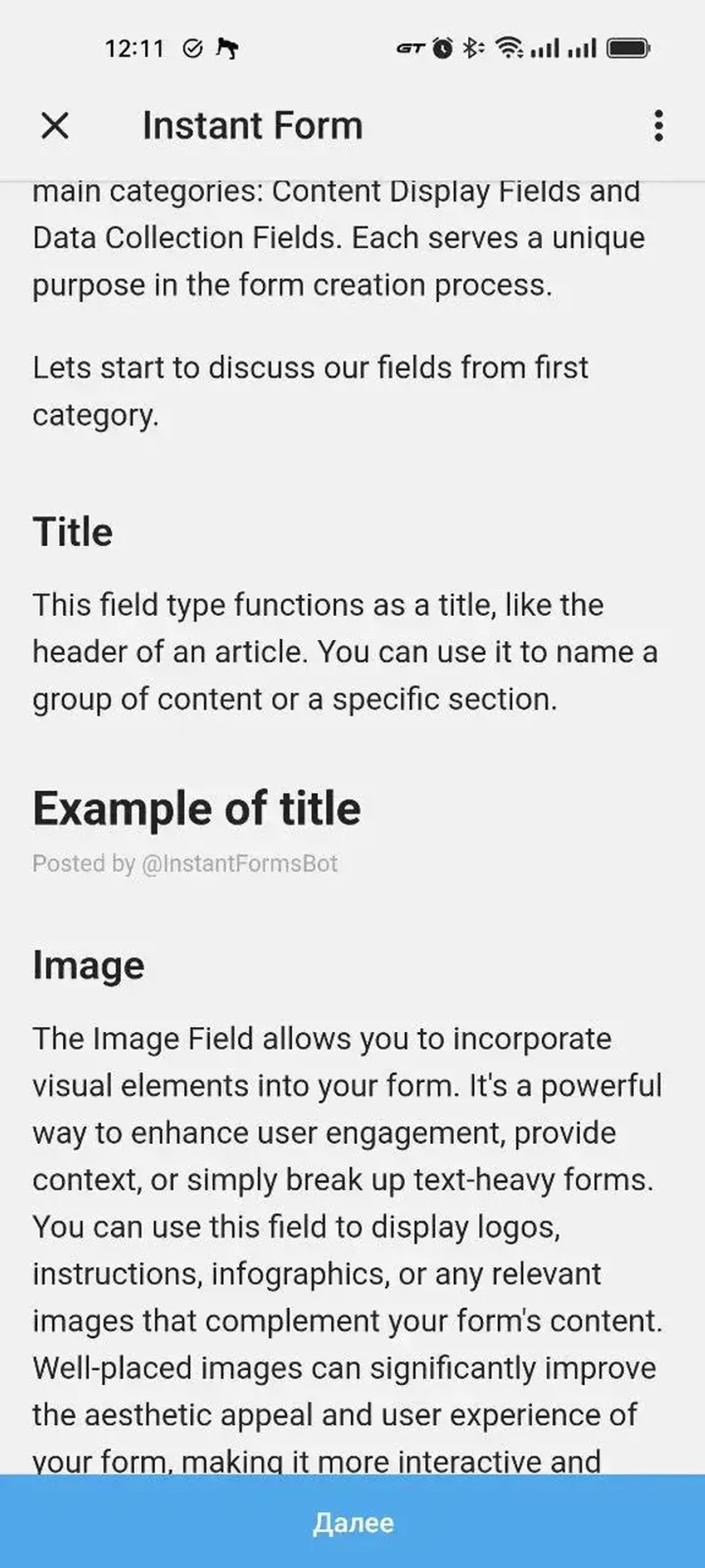 Instant Form Telegram Screenshot 2