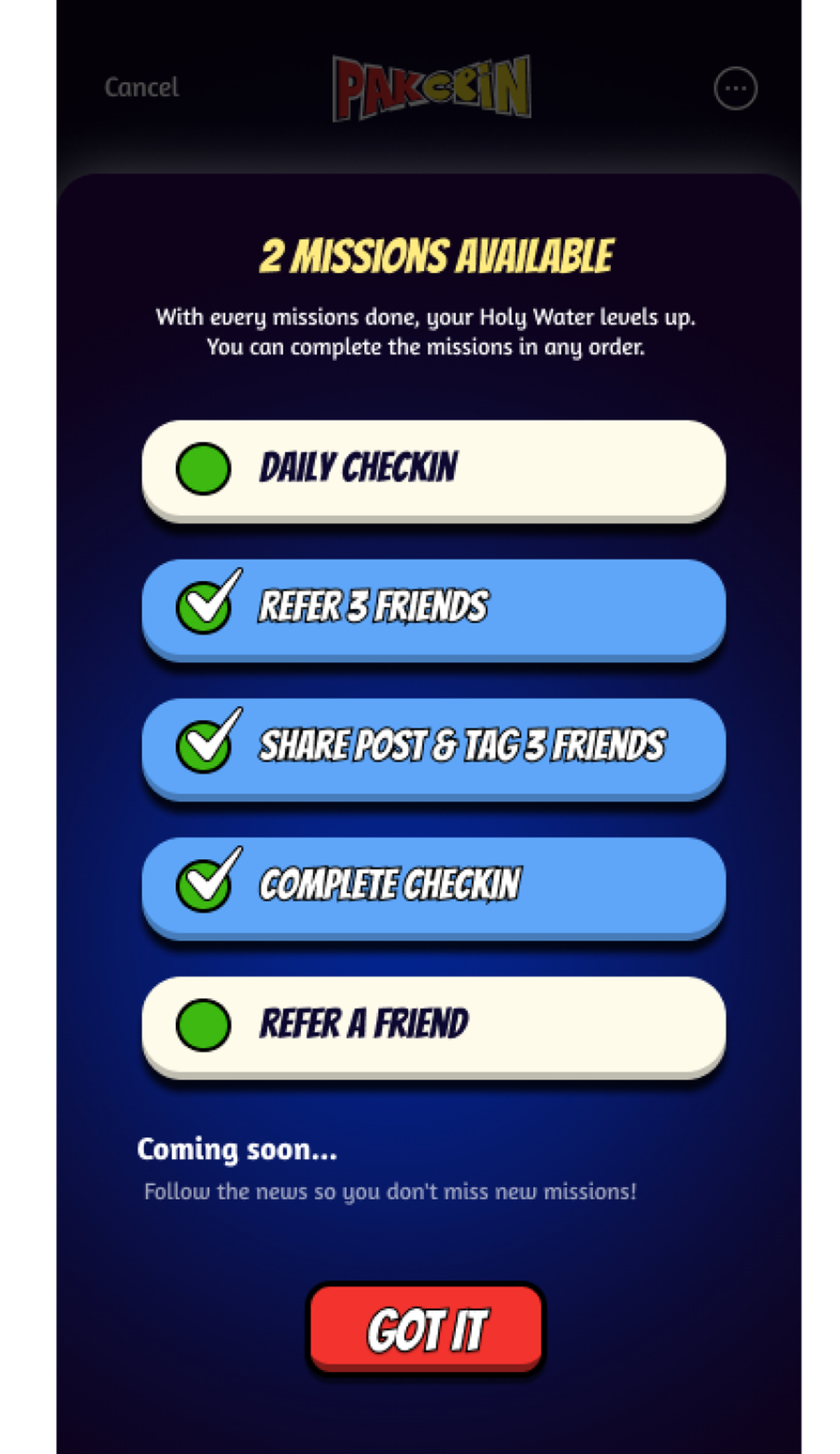 PAKCOIN KOMBAT в Телеграм — скриншот 2