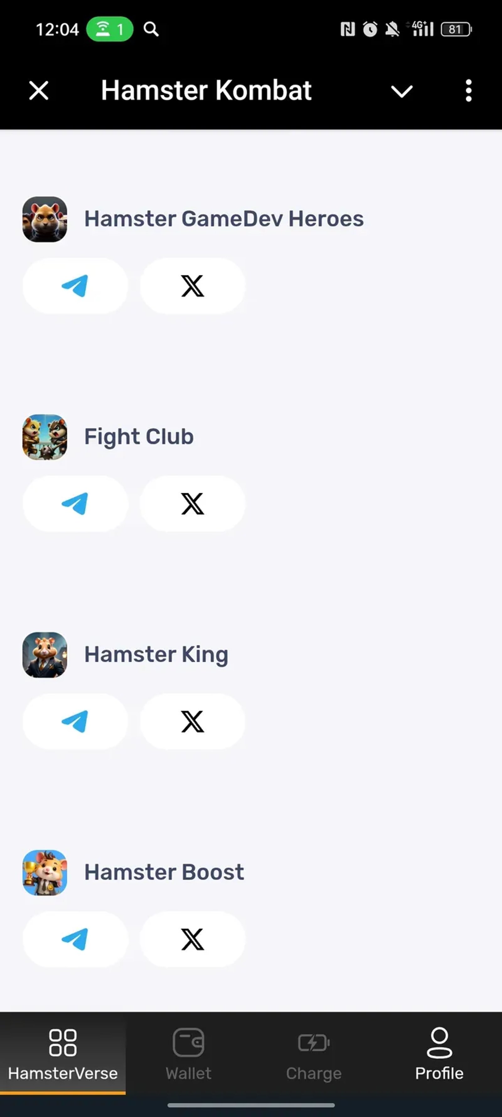 Hamster Kombat в Телеграм — скриншот 4