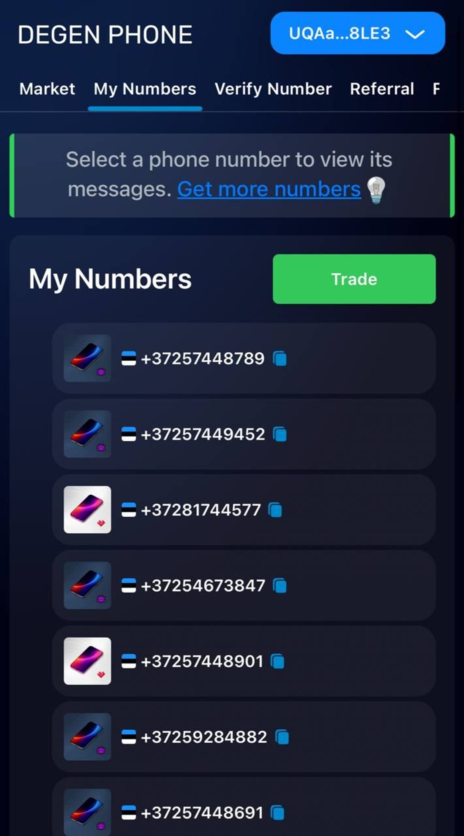 DEGENPHONE Telegram Screenshot 2