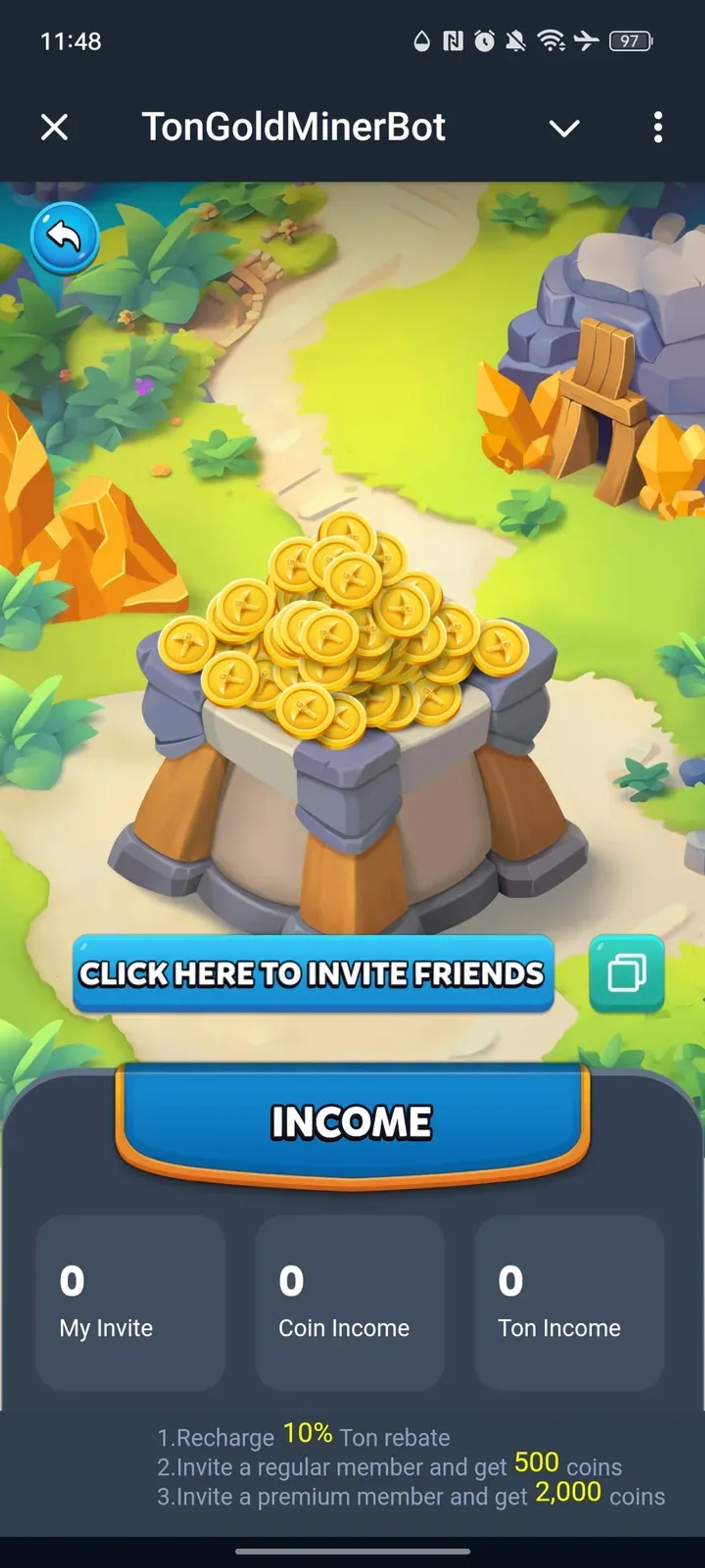 TonGoldMinerBot в Телеграм — скриншот 4