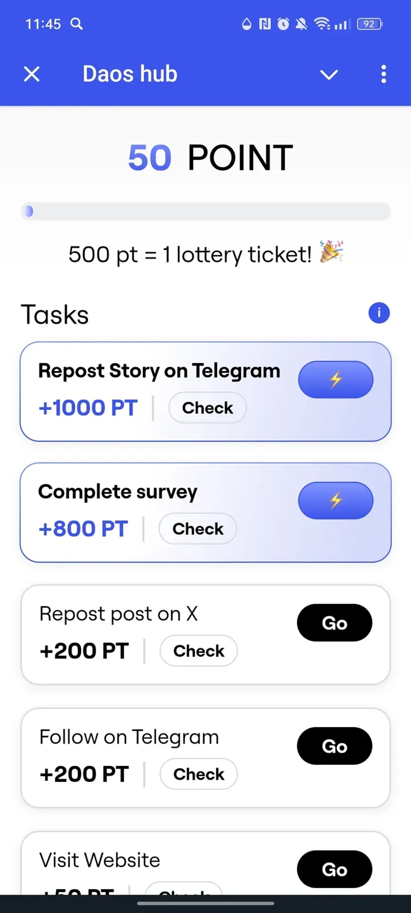 Daos hub в Телеграм — скриншот 2
