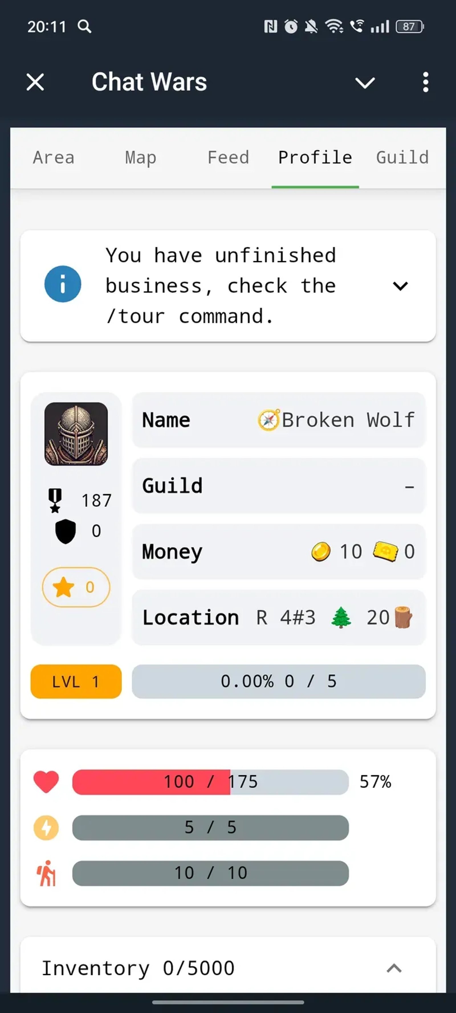 Chat Wars в Телеграм — скриншот 2