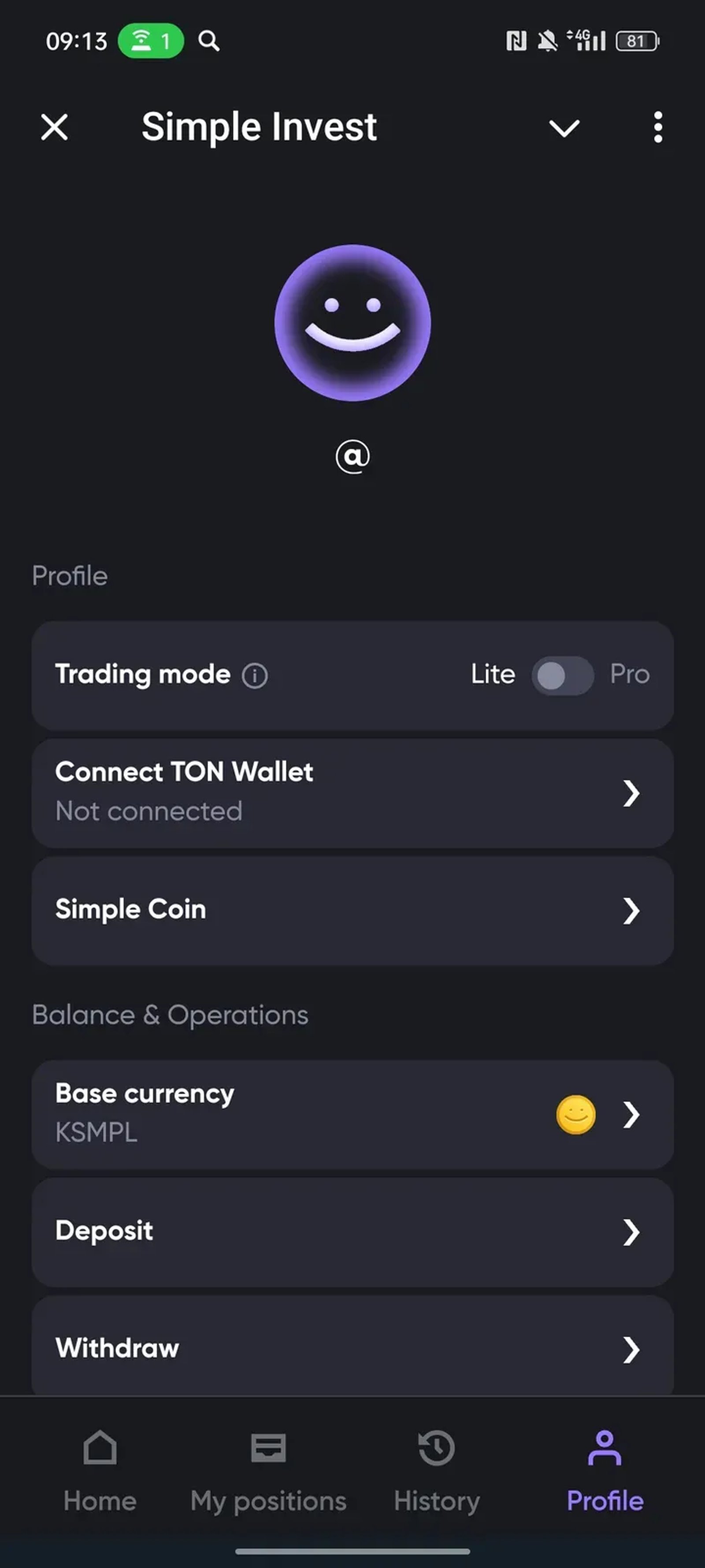 Simple Invest в Телеграм — скриншот 4