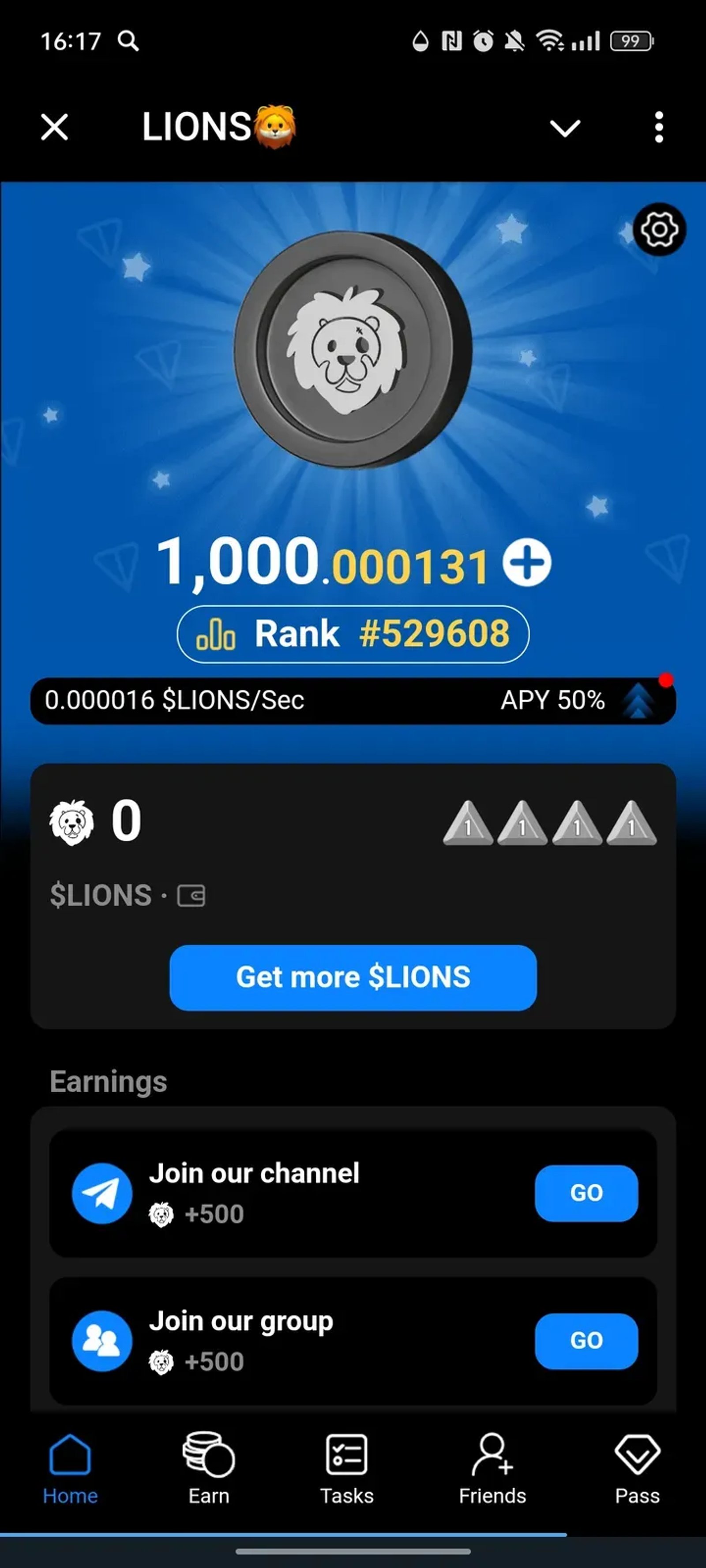 LIONS🦁 в Телеграм — скриншот 1