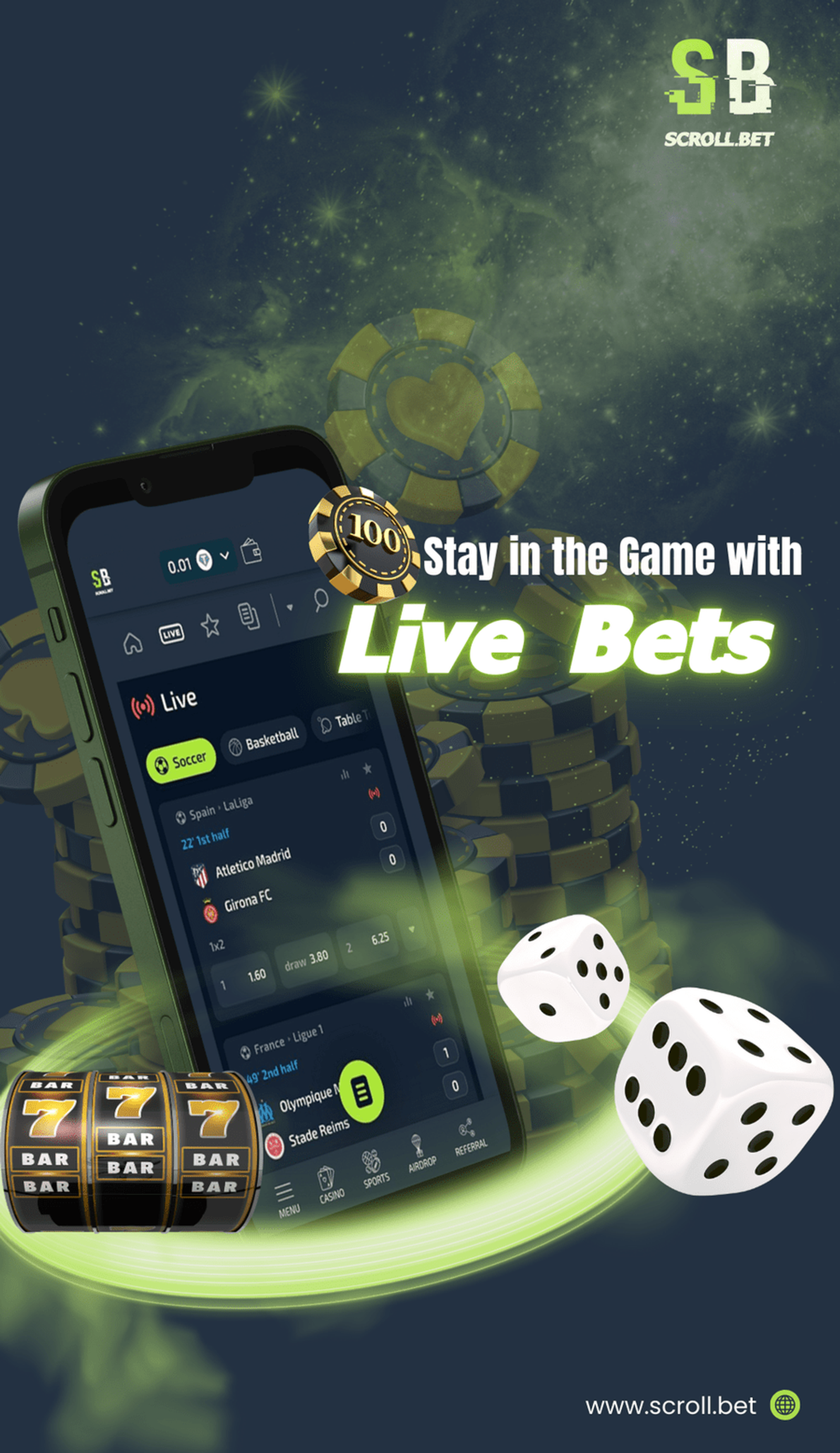 SCROLL.BET в Телеграм — скриншот 2