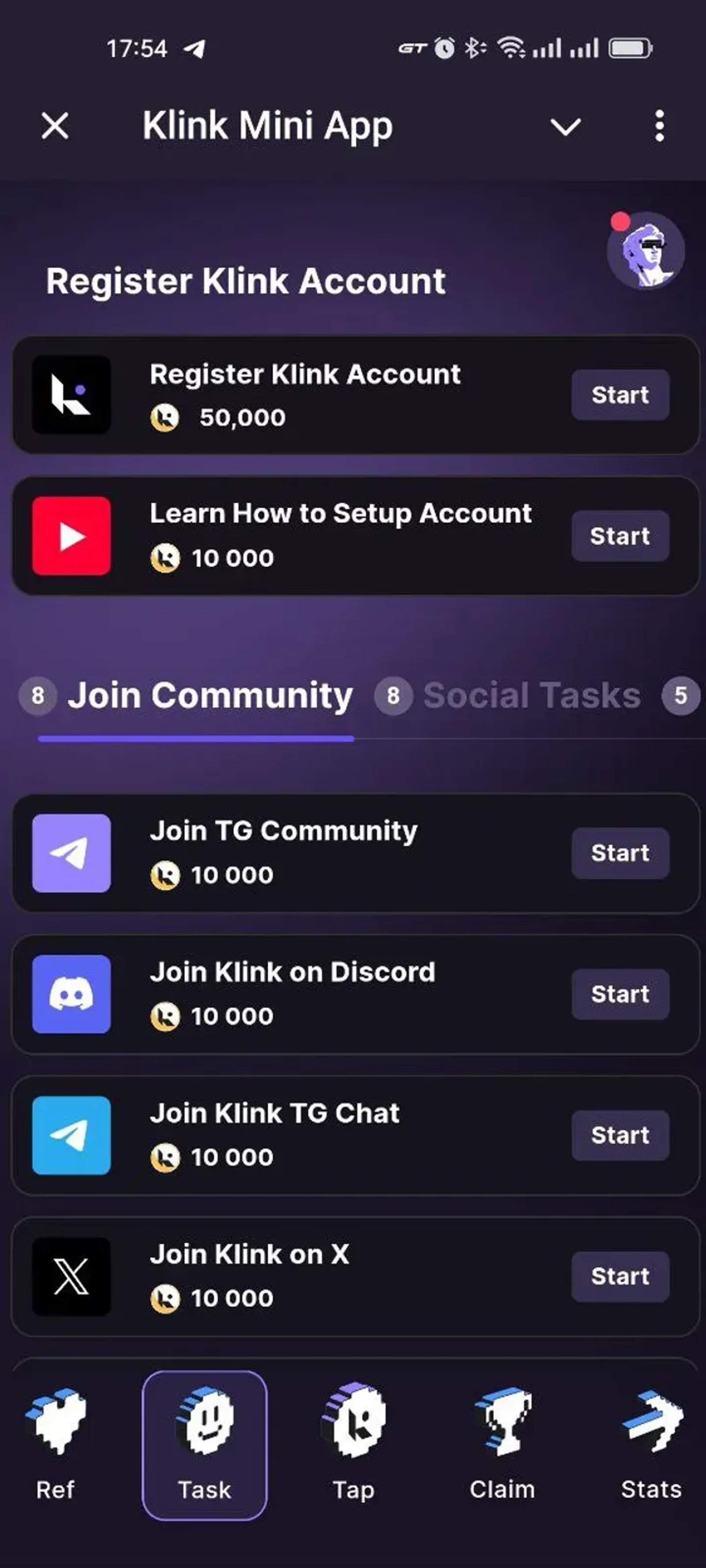 Klink: Earn & Make Money в Телеграм — скриншот 2
