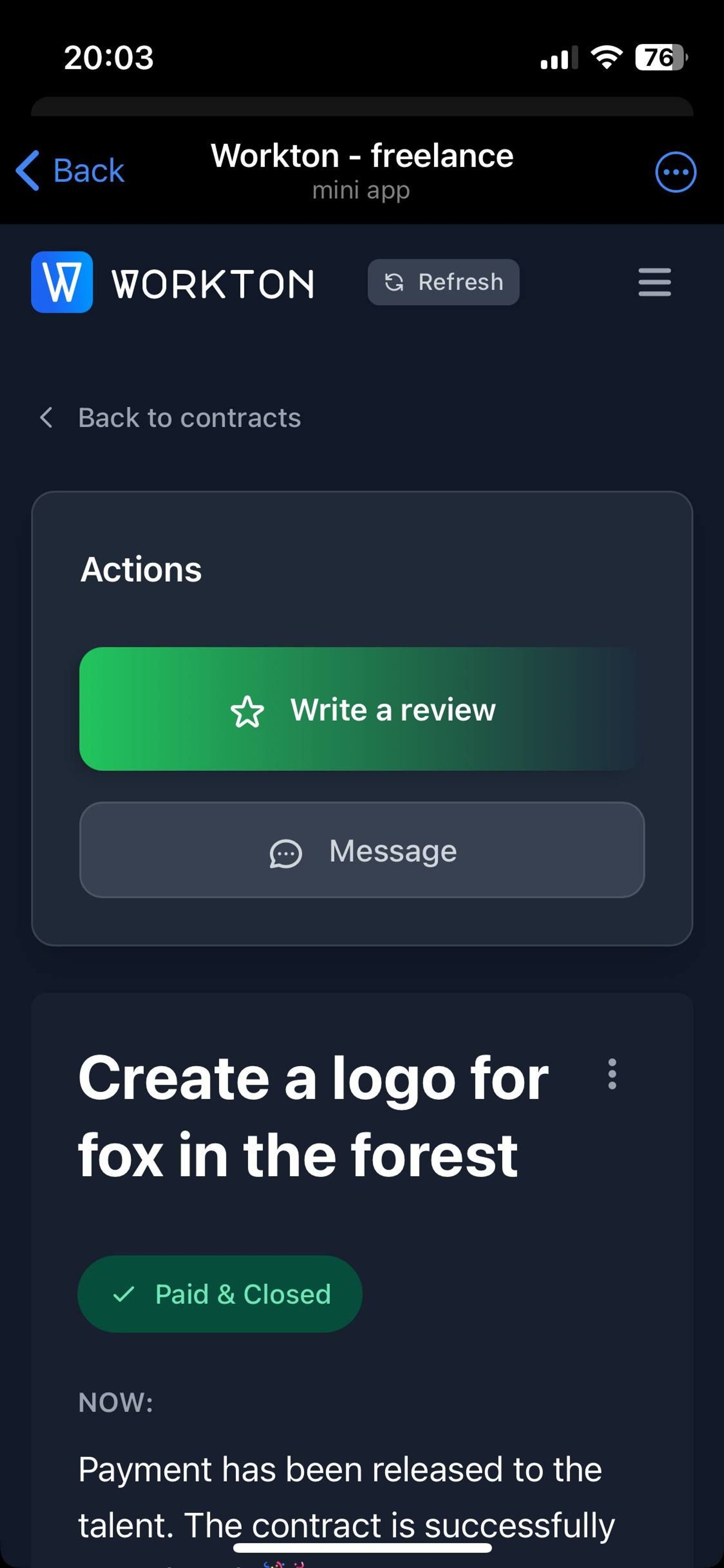 Workton - freelance Telegram Screenshot 2
