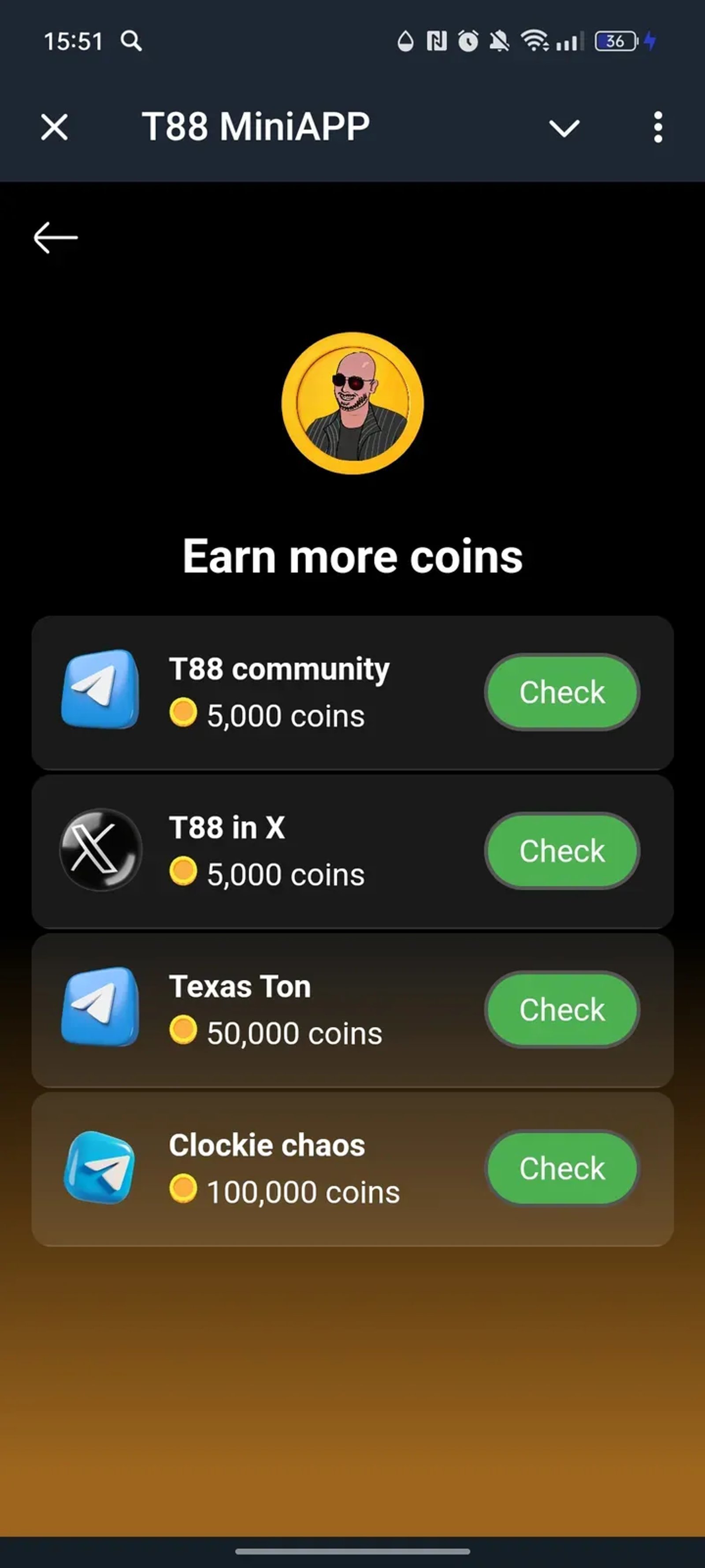 T88 MiniAPP в Телеграм — скриншот 2
