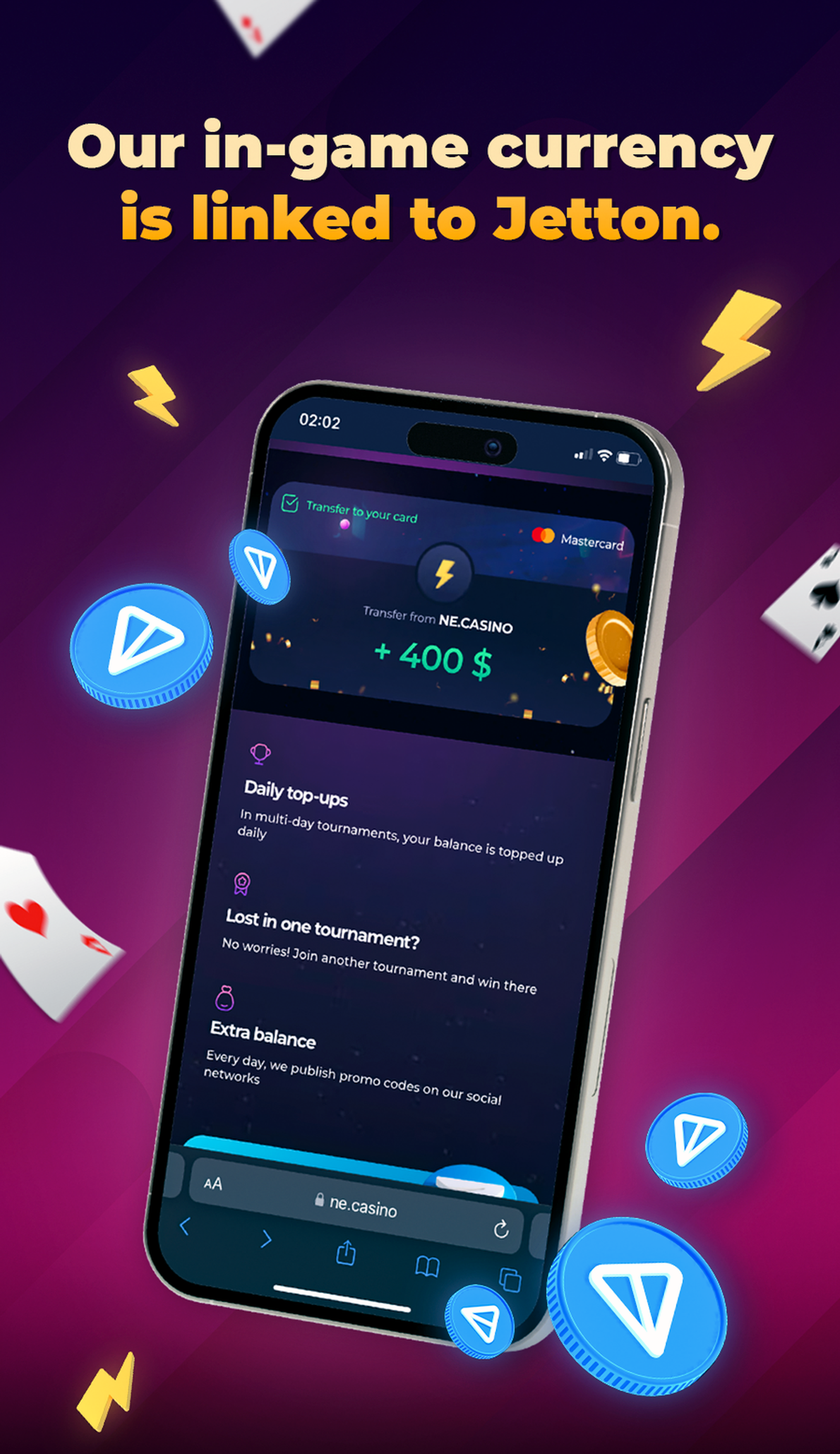 NE.CASINO в Телеграм — скриншот 3