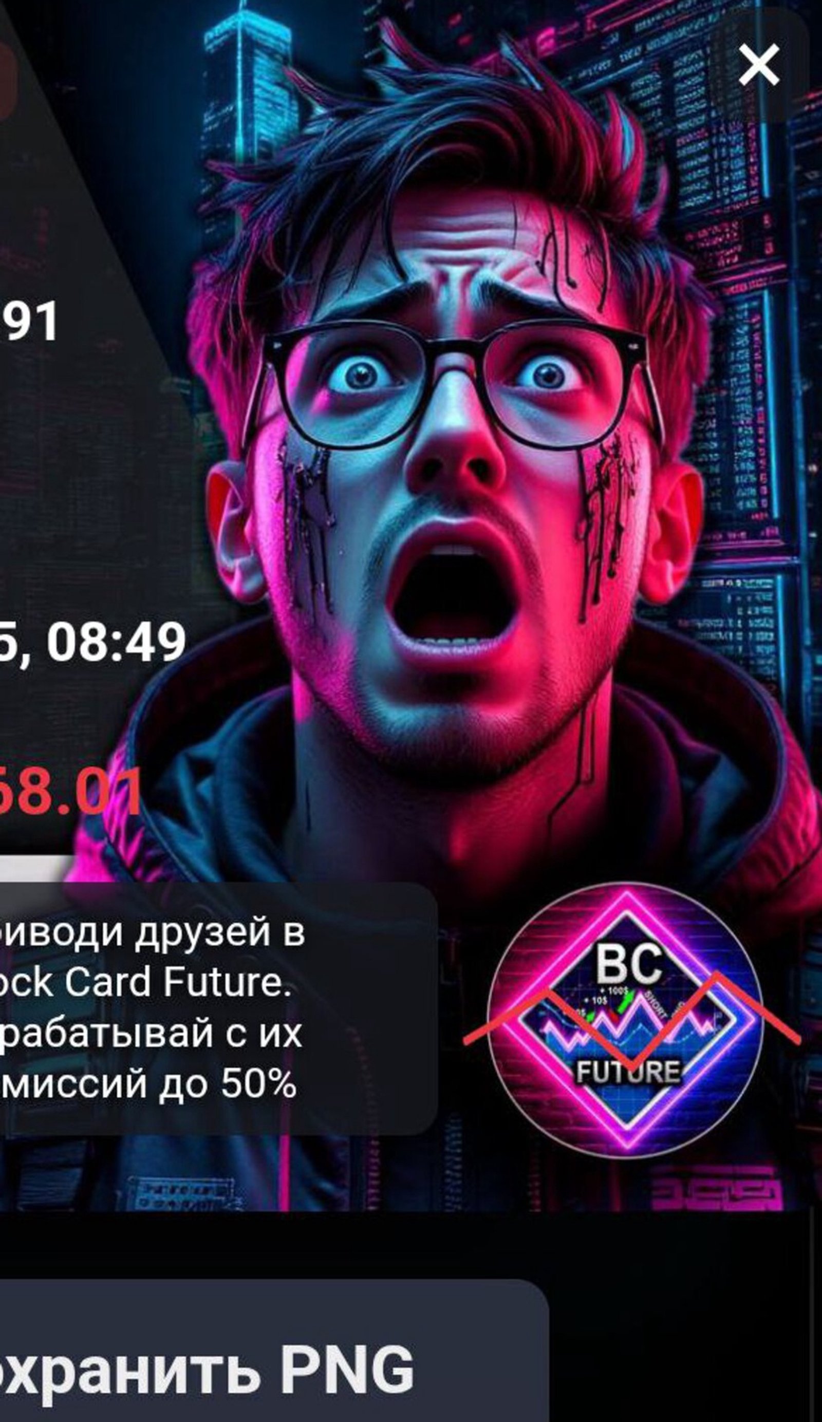 Block Card Future в Телеграм — скриншот 5