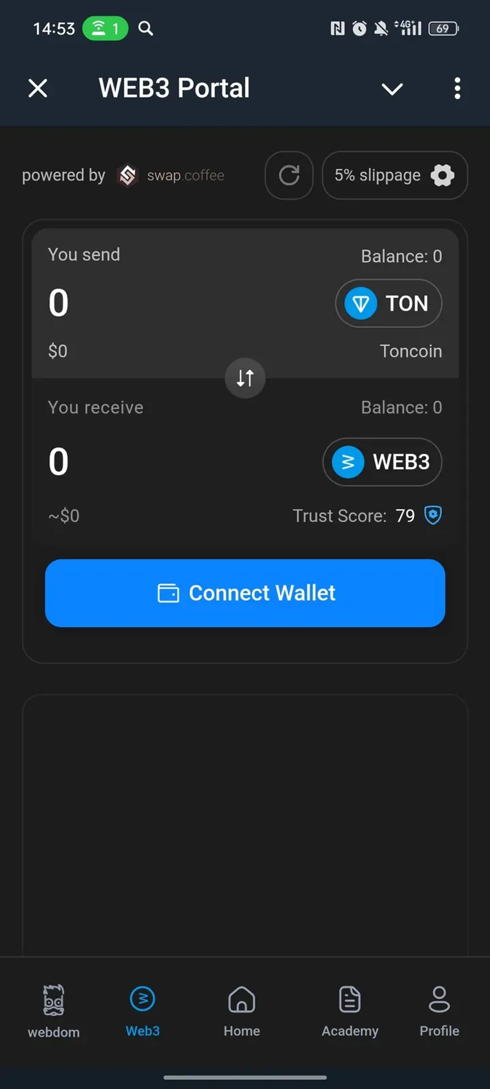 WEB3 Portal в Телеграм — скриншот 2